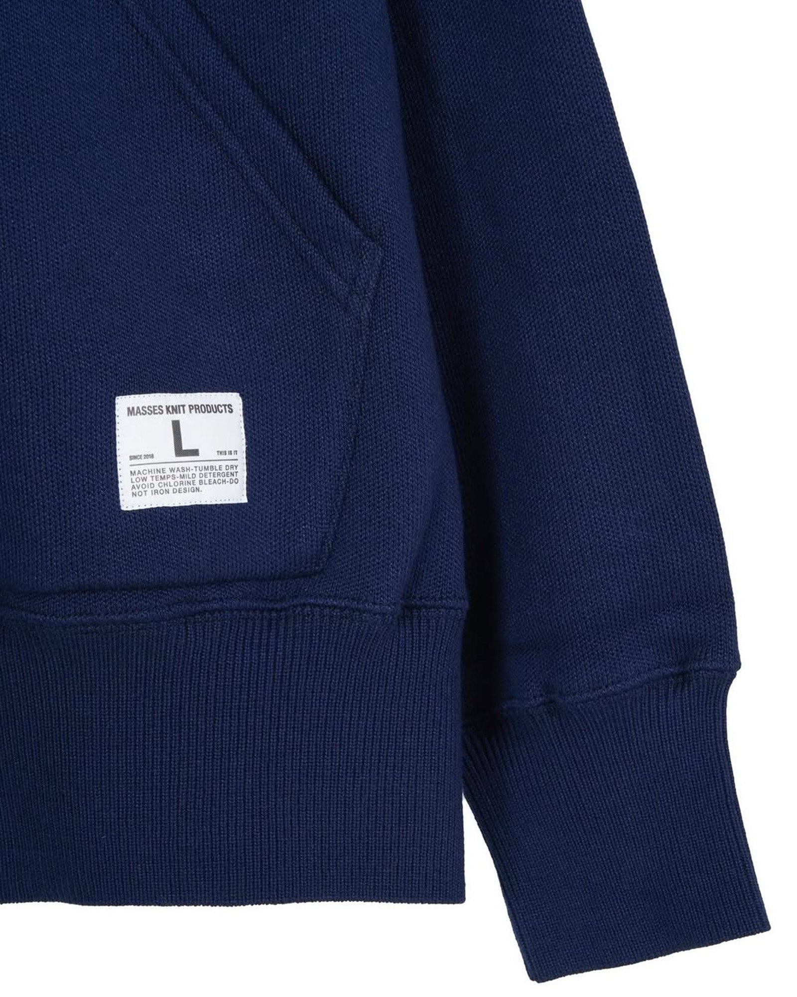 MASSES・マシス - パーカー・フーディ KNIT SWEAT HOODED / NAVY