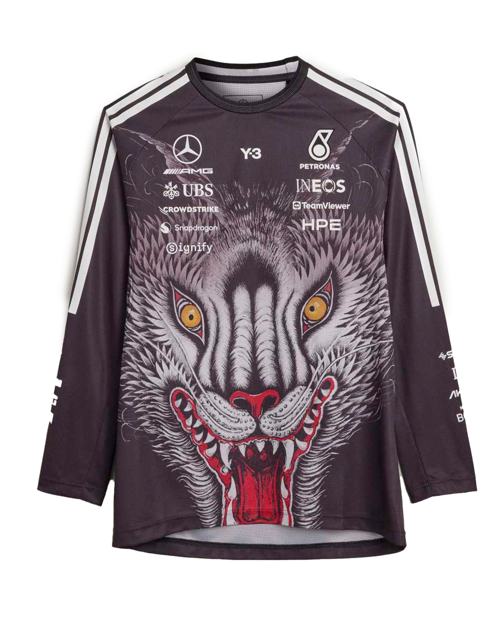 Y-3 MERCEDES - AMG PETRONAS FORMULA 1 TEAM DRIVER LONG SLEEVE JERSEY / BLACK