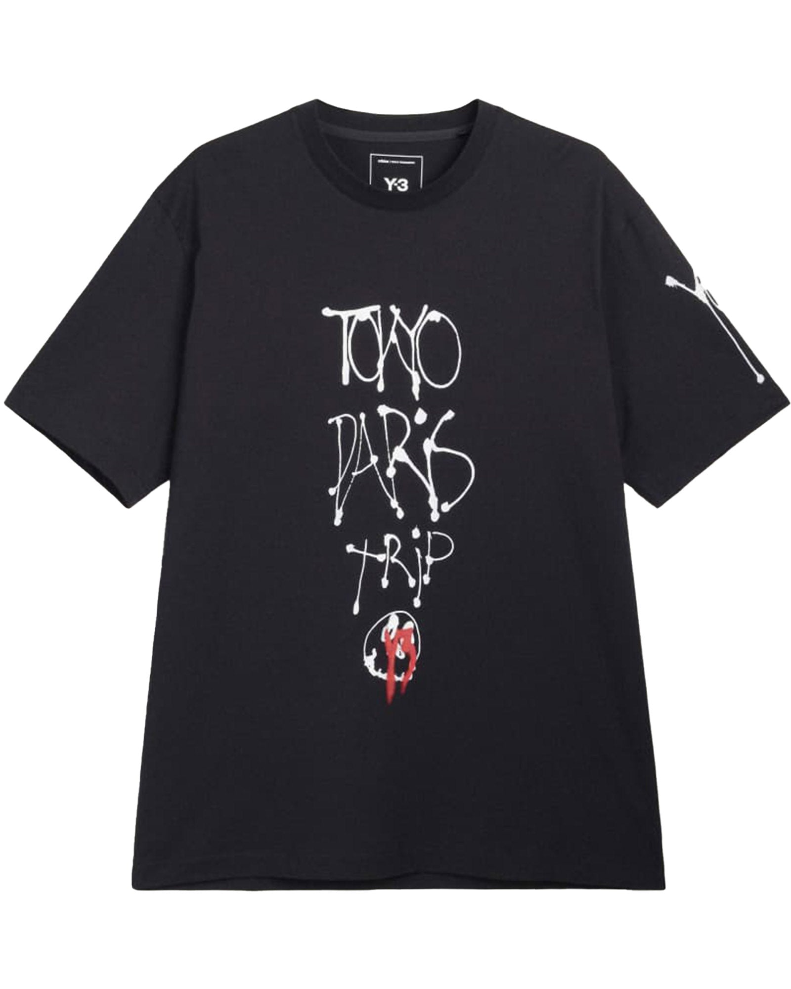 Y-3 CHITO CITY GRAPHIC SHORT SLEEVE TEE / BLACK
