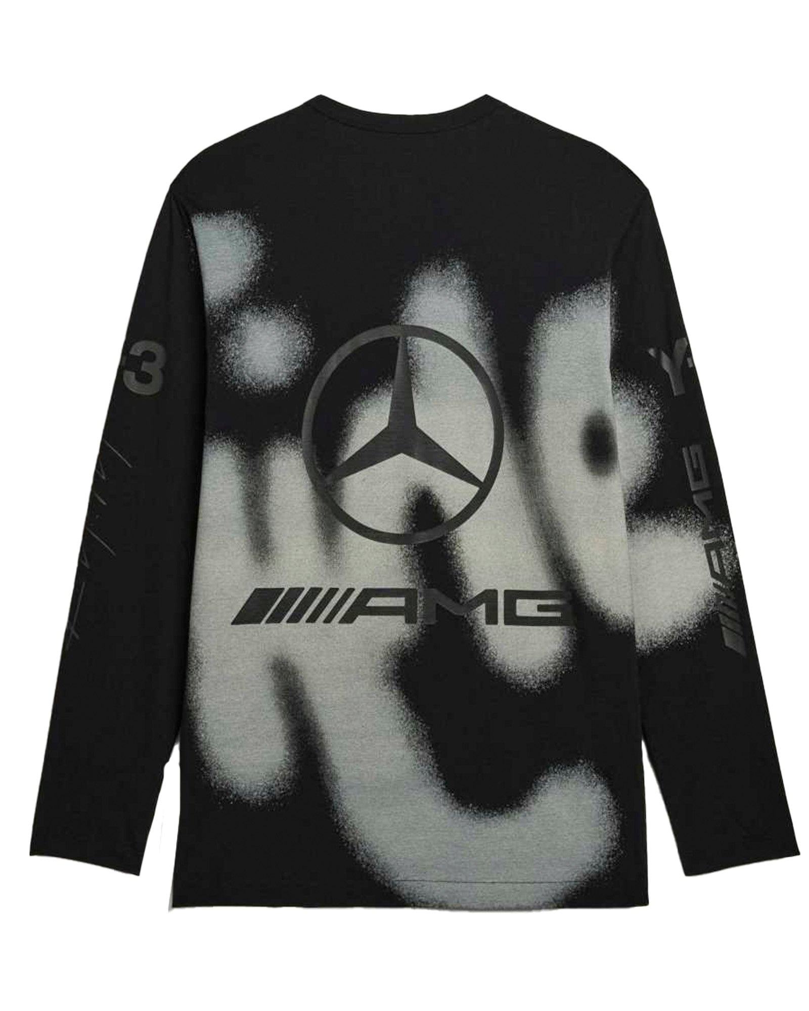 Y-3・韦斯利 -  "Y-3 MERCEDES - AMG PETRONAS FORMULA 1 TEAM YOHJI GRAPHIC LONG SLEEVE TEE" /  BLACK