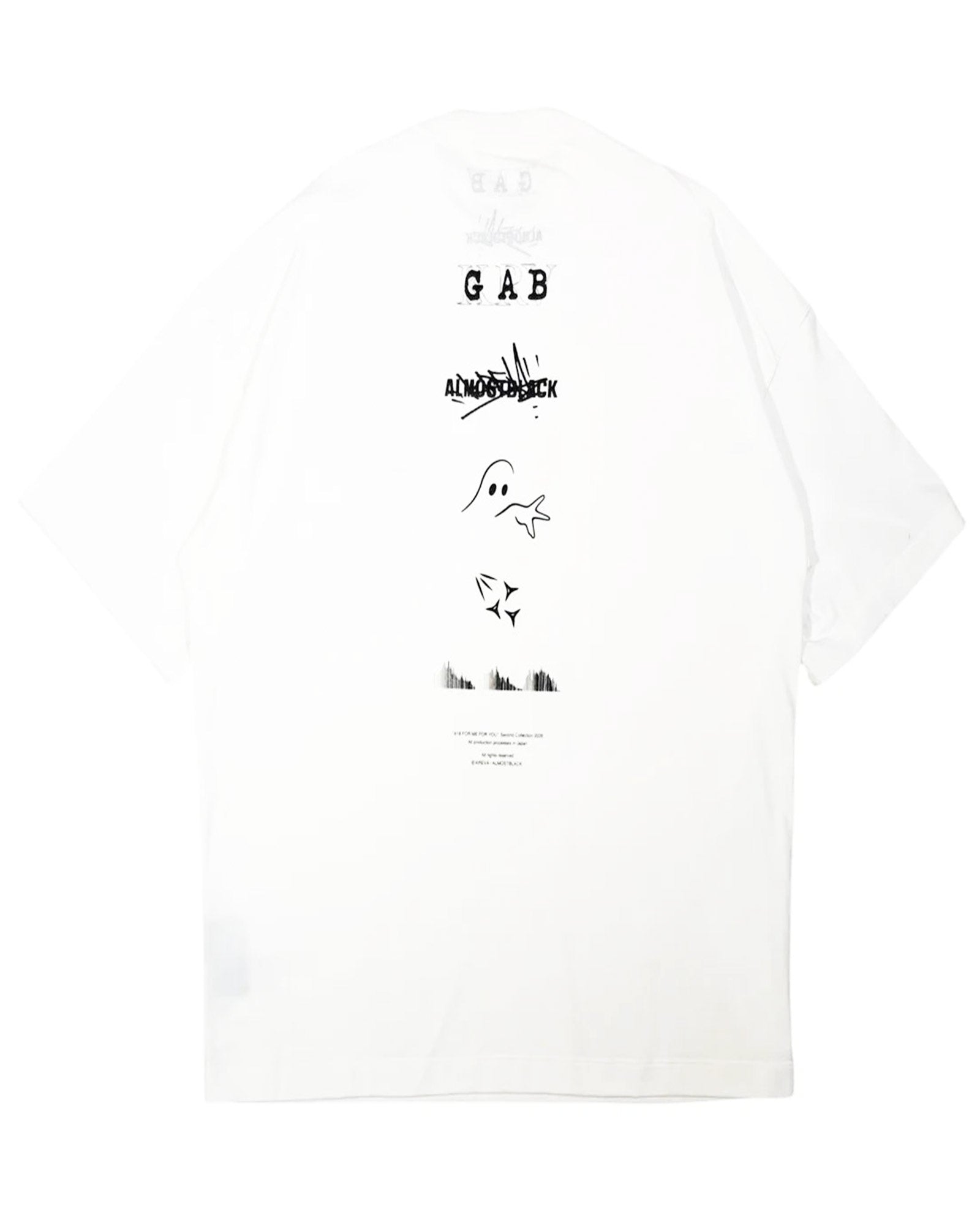 ALMOST BLACK・オールモスト ブラック -  KREVA×GHOST ALMBLK SS TEE / WHITE