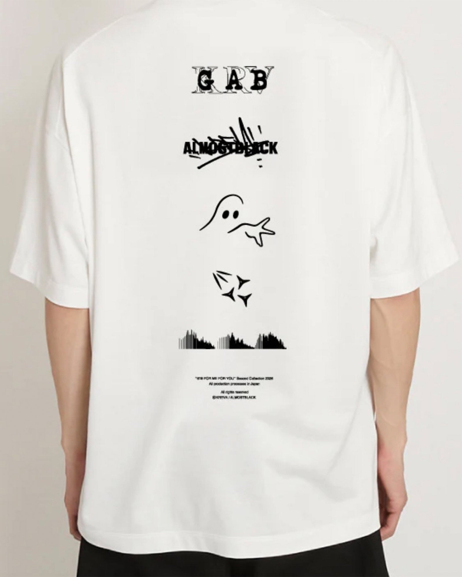 ALMOST BLACK・オールモスト ブラック -  KREVA×GHOST ALMBLK SS TEE / WHITE
