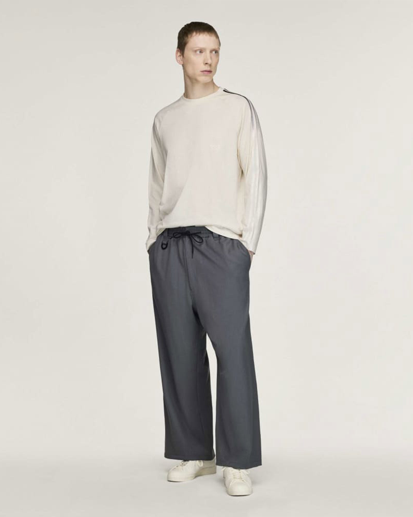 Y-3・ワイスリー - L/S Tシャツ Y-3 OVS GRD 3S LS T / CHALK WHITE