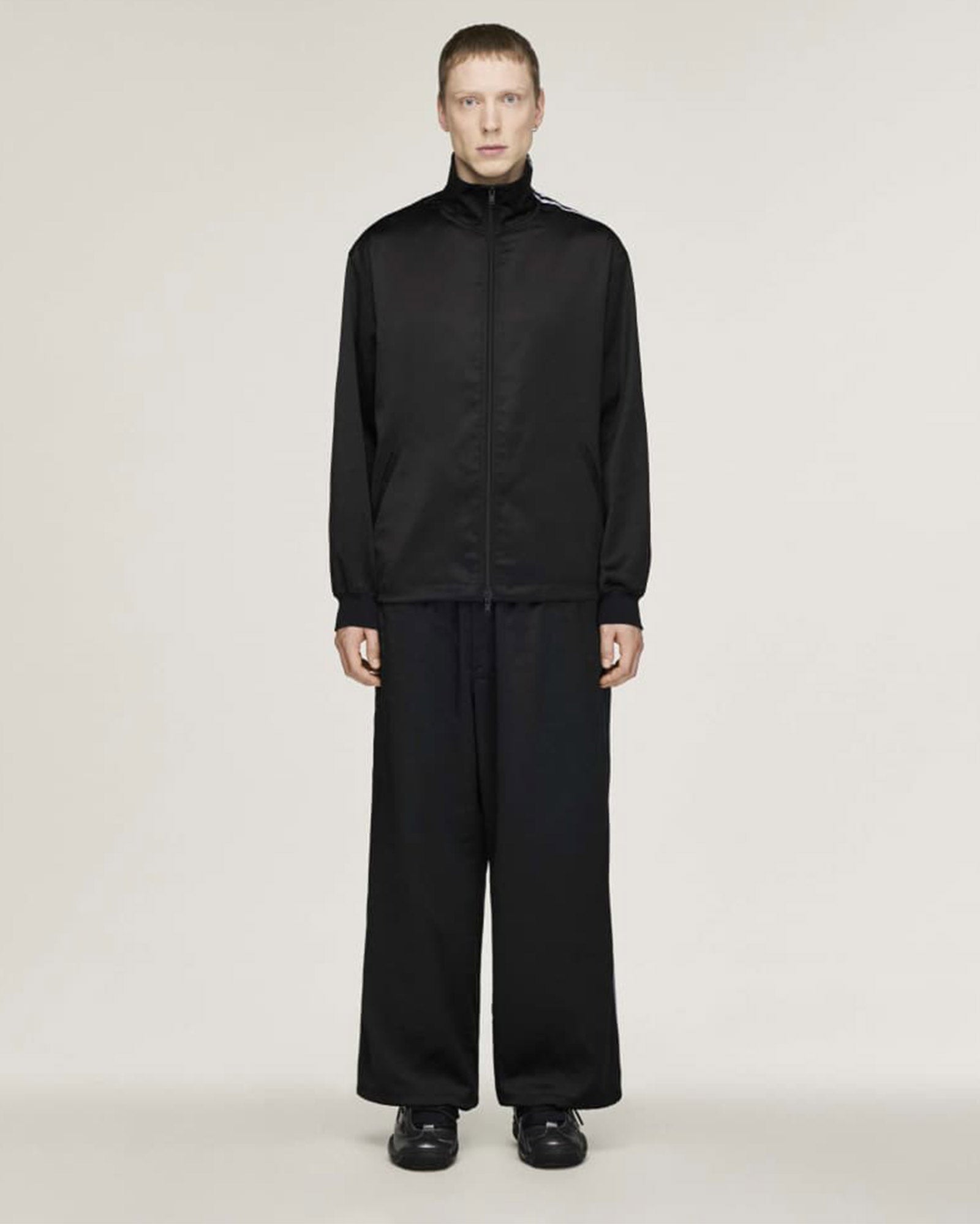 Y-3・weissly -  Y-3 SATIN GRADIENT 3 STRIPES TRACK TOP / BLACK