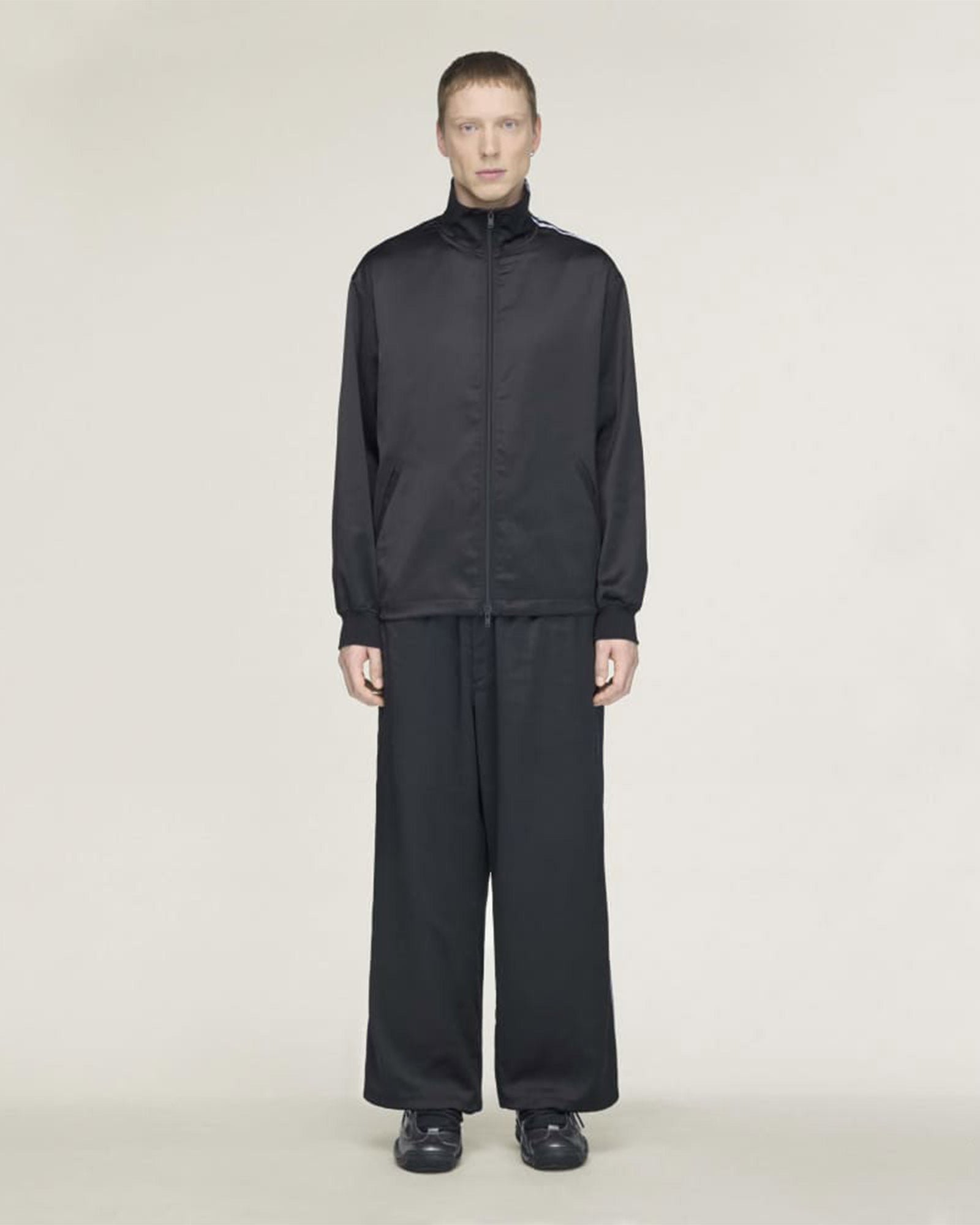 Y-3・weissly -  Y-3 SATIN GRADIENT 3 STRIPES TRACK PANTS / BLACK