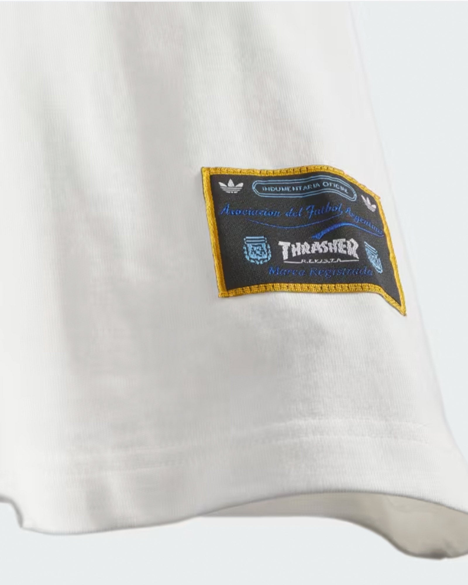adidas THRASHER x AFA・アディダス スラッシャー × アルゼンチンサッカー協会 -  SKATEBOARDING x MARK GONZALES CRUSTY TEE / WHITE