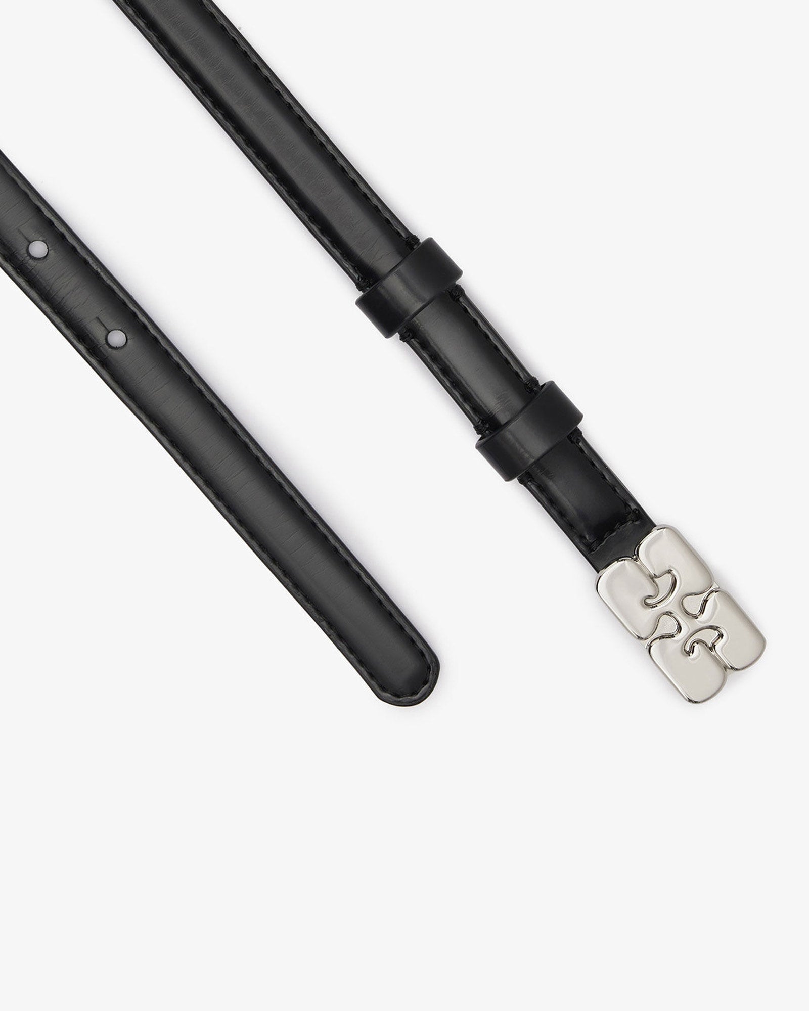 GANNI・ガニー - ベルト KAT BELT SMALL PATENT / BLACK