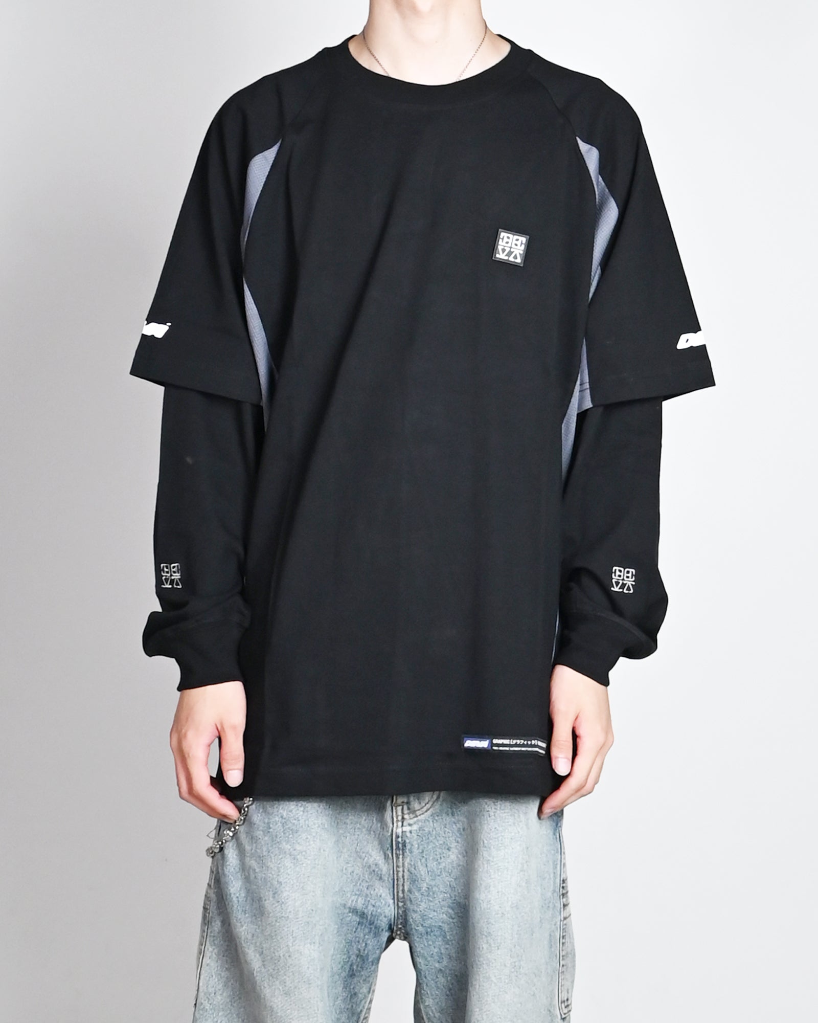 DEVA STATES・ディーヴァ ステイツ - L/S Tシャツ L/S TSHIRT - LAYERED JERSEY / BLACK