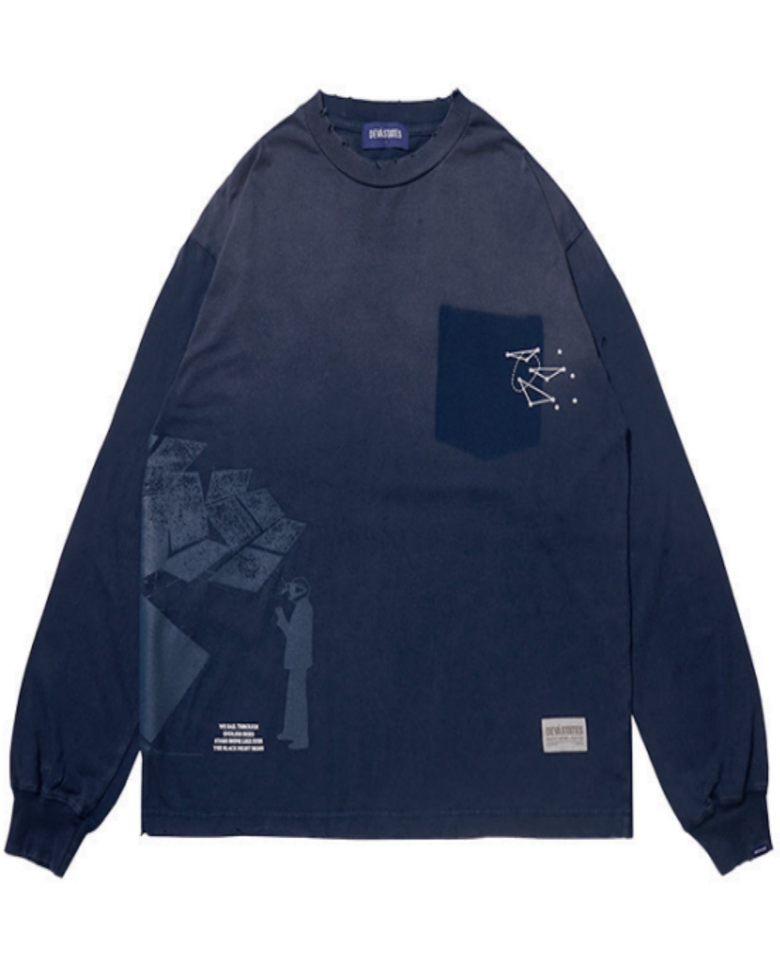 L/S TSHIRT - CARAVAN / WASHED BLUE