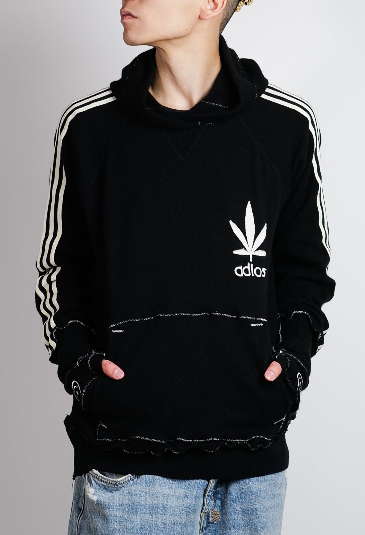 A LOVE MOVEMENT・ア・ラブ・ムーブメント - パーカー・フーディ ALM RECYCLE CASHMERE HOODIE / BLACK