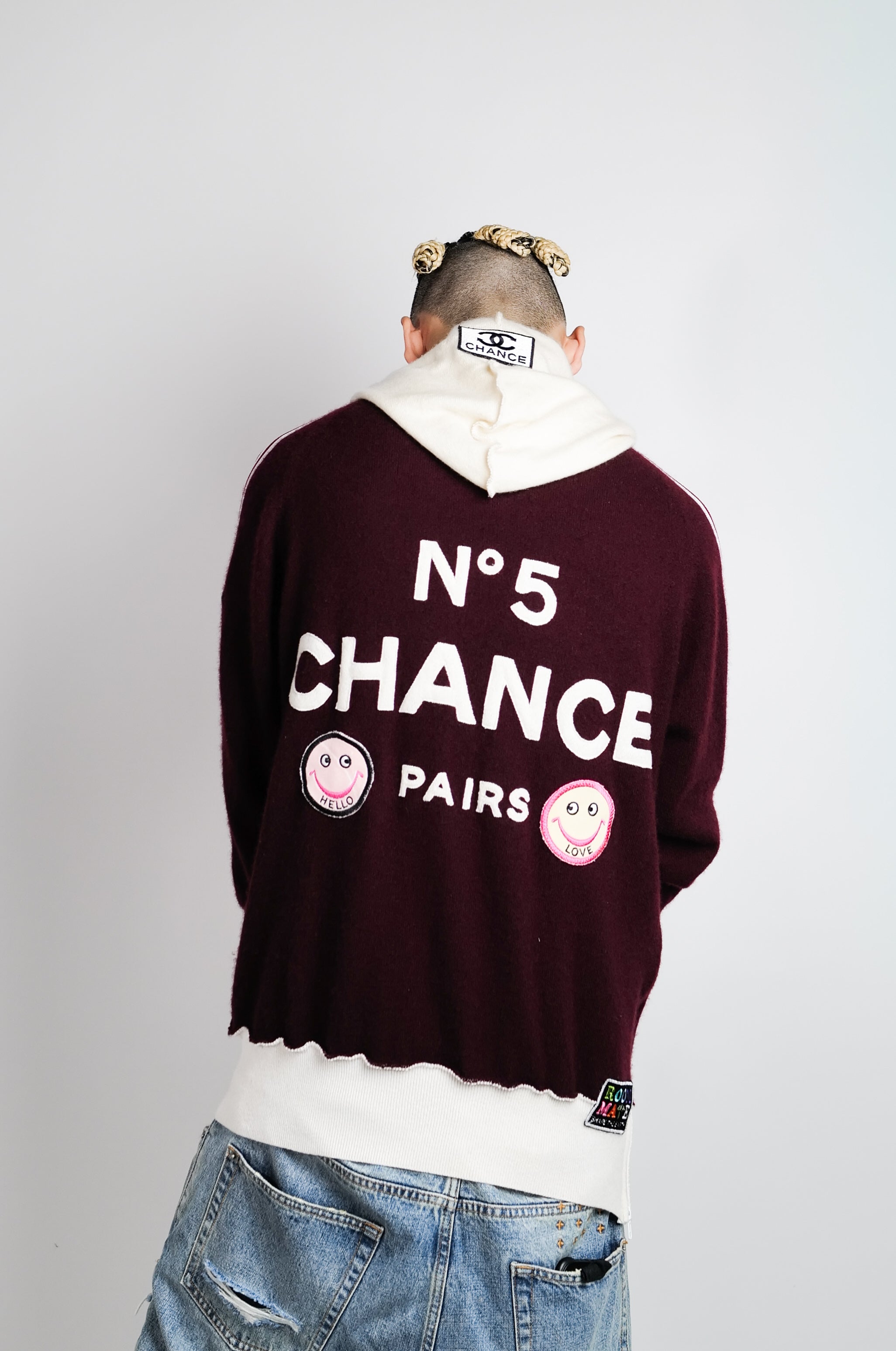 A LOVE MOVEMENT・ア・ラブ・ムーブメント - パーカー・フーディ ALM RECYCLE CASHMERE HOODIE / BARGUNDY