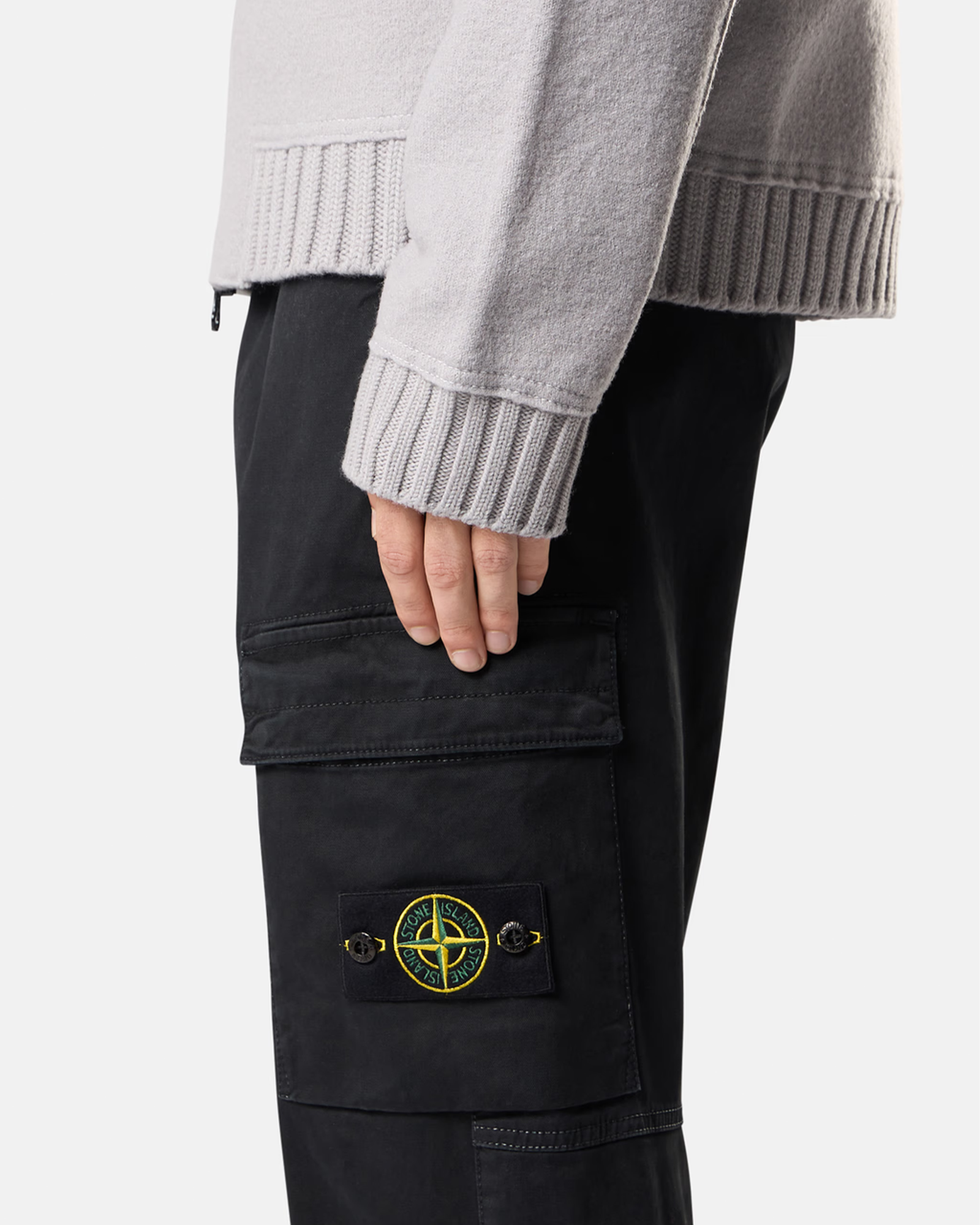 STONE ISLAND・ストーンアイランド - その他パンツ STRETCH ORGANIC BROKEN TWILL COTTON 'OLD' EFFECT 3100033 / BLACK