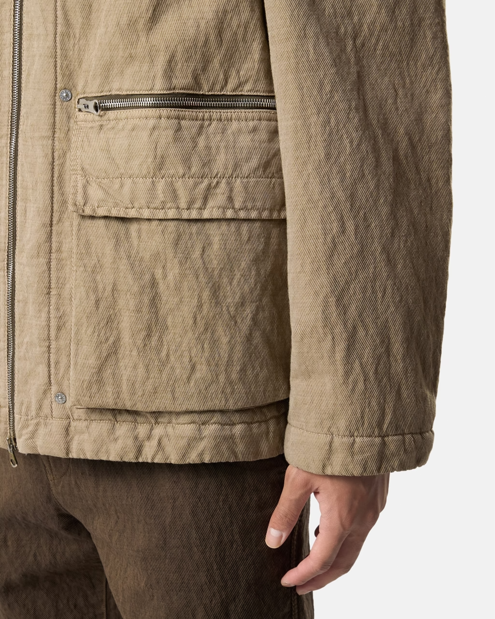 STONE ISLAND・ストーンアイランド - ジャケット DIAGONAL COTTON WOOL-TC JACKET 4100043  / BISCUIT