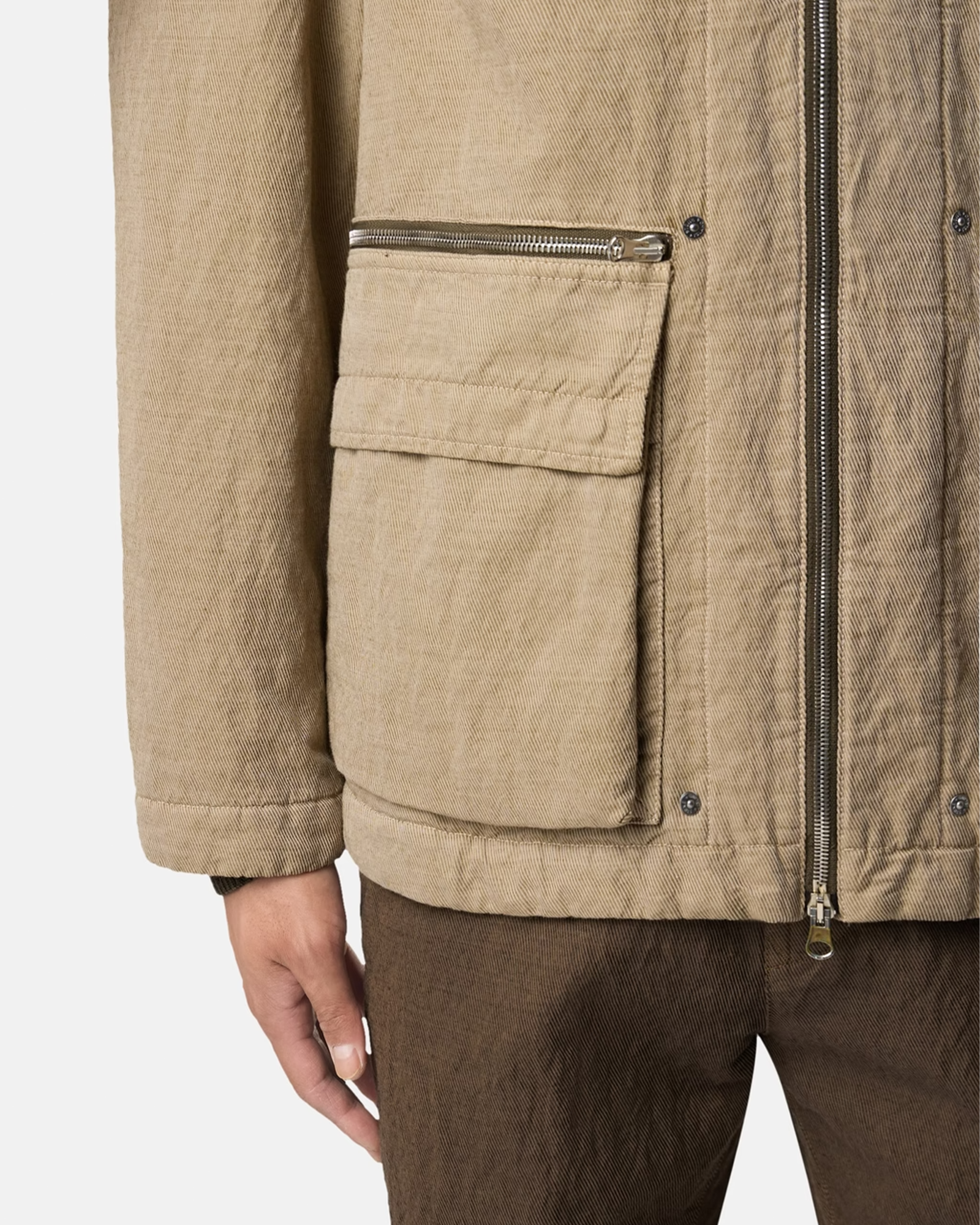 STONE ISLAND・ストーンアイランド - ジャケット DIAGONAL COTTON WOOL-TC JACKET 4100043  / BISCUIT