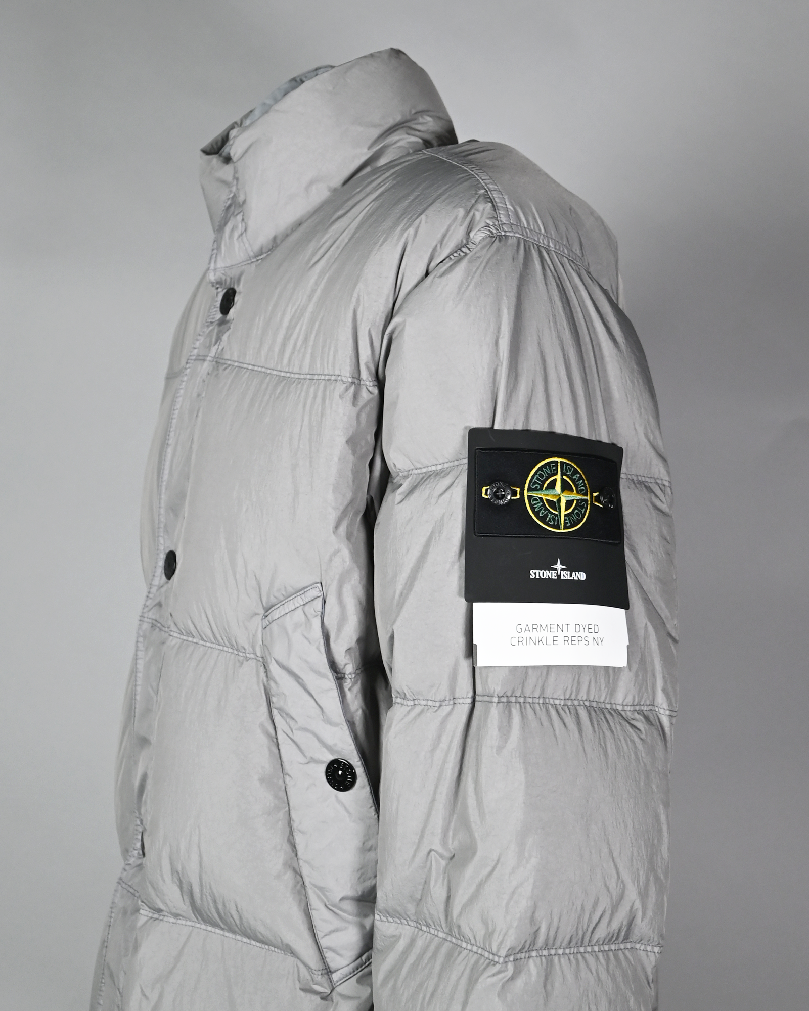 STONE ISLAND・ストーンアイランド - ダウンジャケット "CRINKLE REPS NY BOMBER 26AW-4100109" / GREY