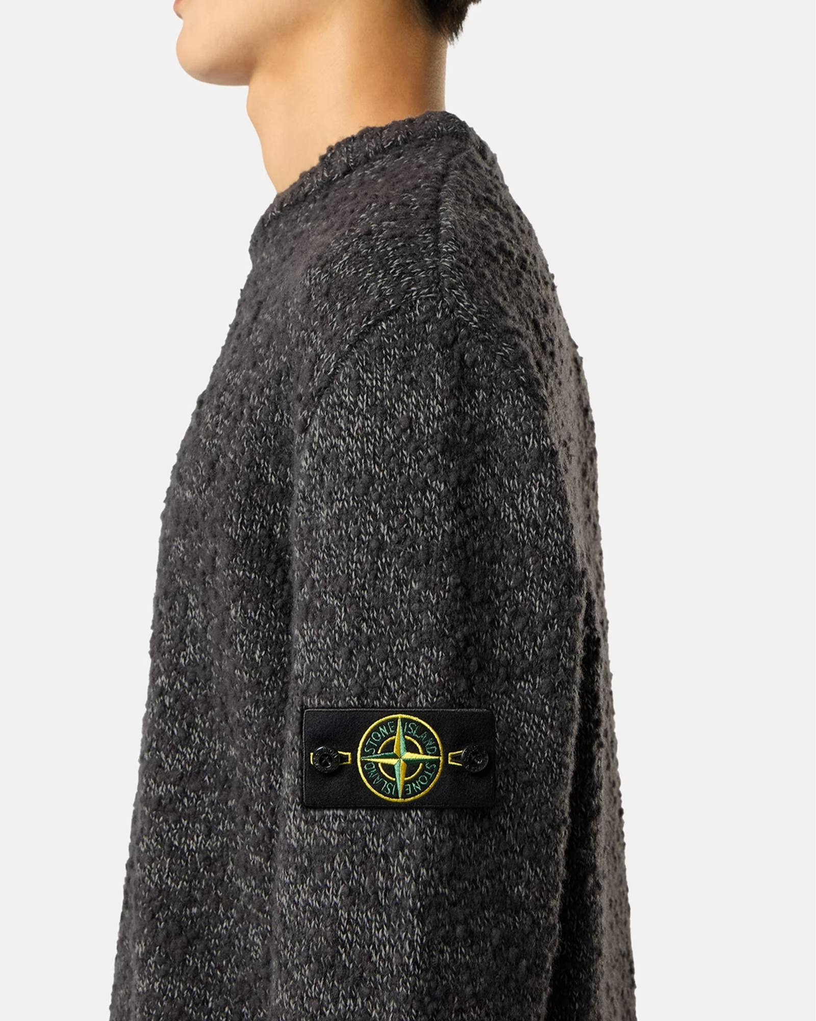 STONE ISLAND・ストーンアイランド - ニット・セーター SPECKLED WOOL NYLON KNIT 5100031 / MELANGE LEAD