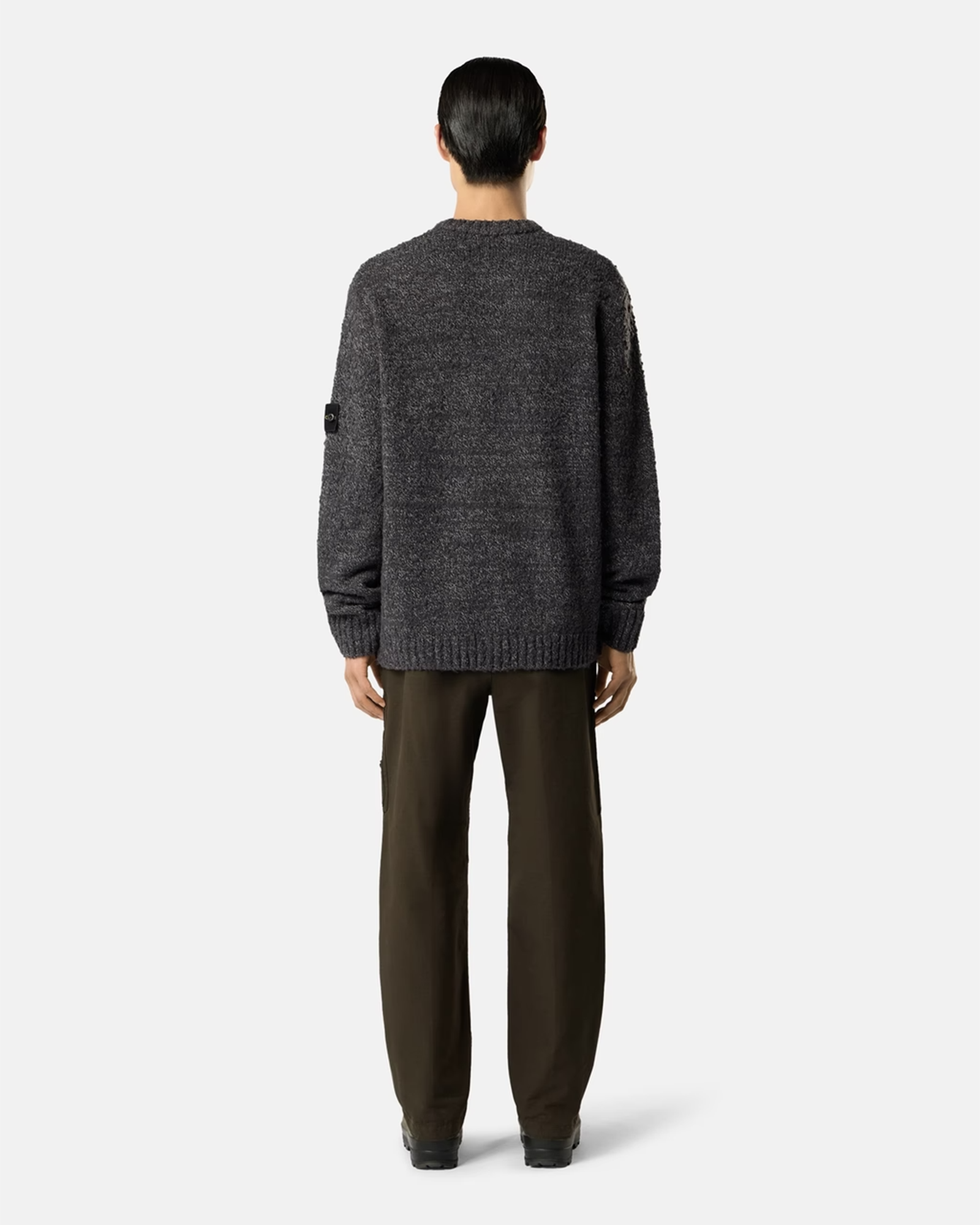 STONE ISLAND・ストーンアイランド - ニット・セーター SPECKLED WOOL NYLON KNIT 5100031 / MELANGE LEAD