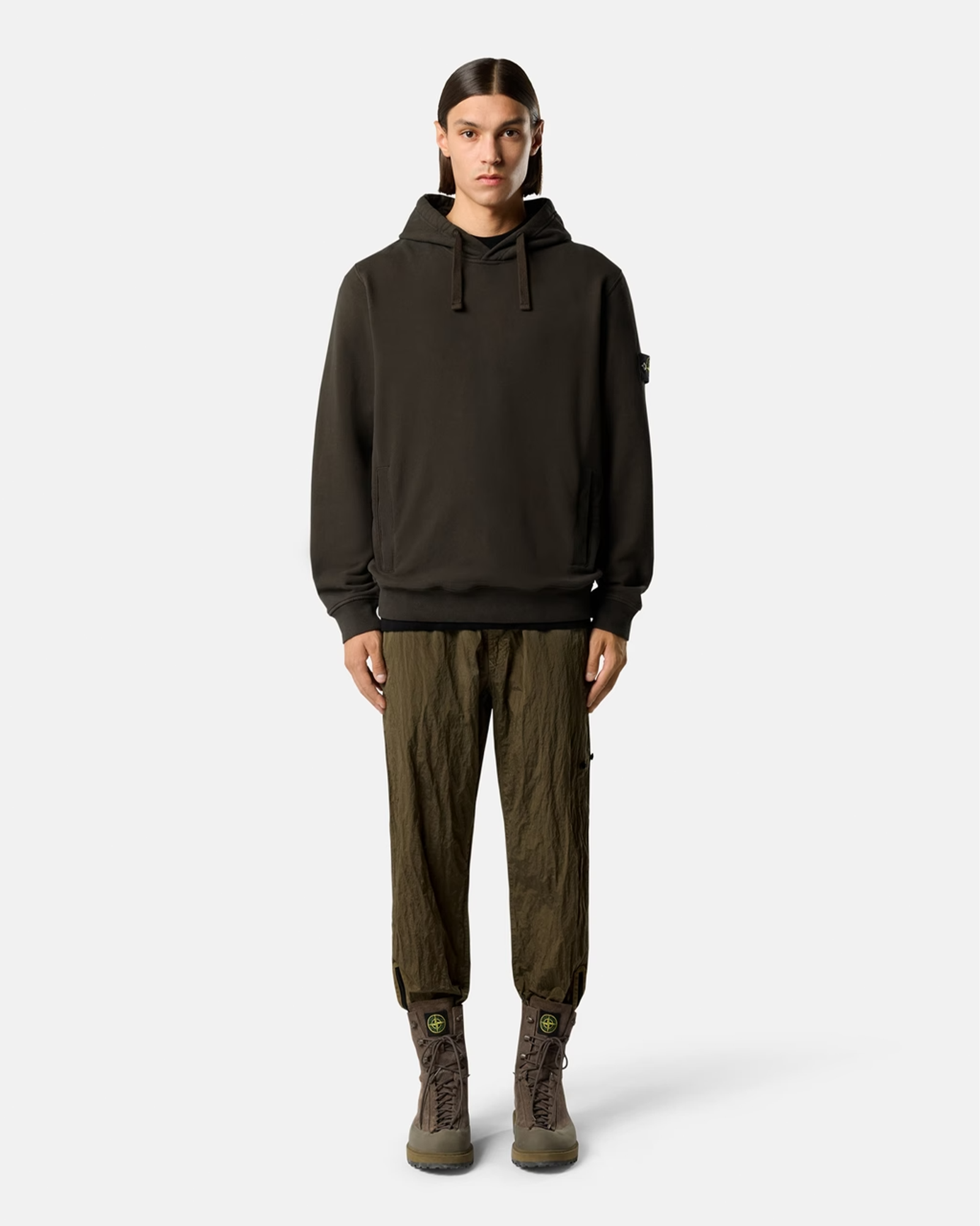 STONE ISLAND・stone island -  BRUSHED ORGANIC COTTON FLEECE 6100048 / COAL GREY