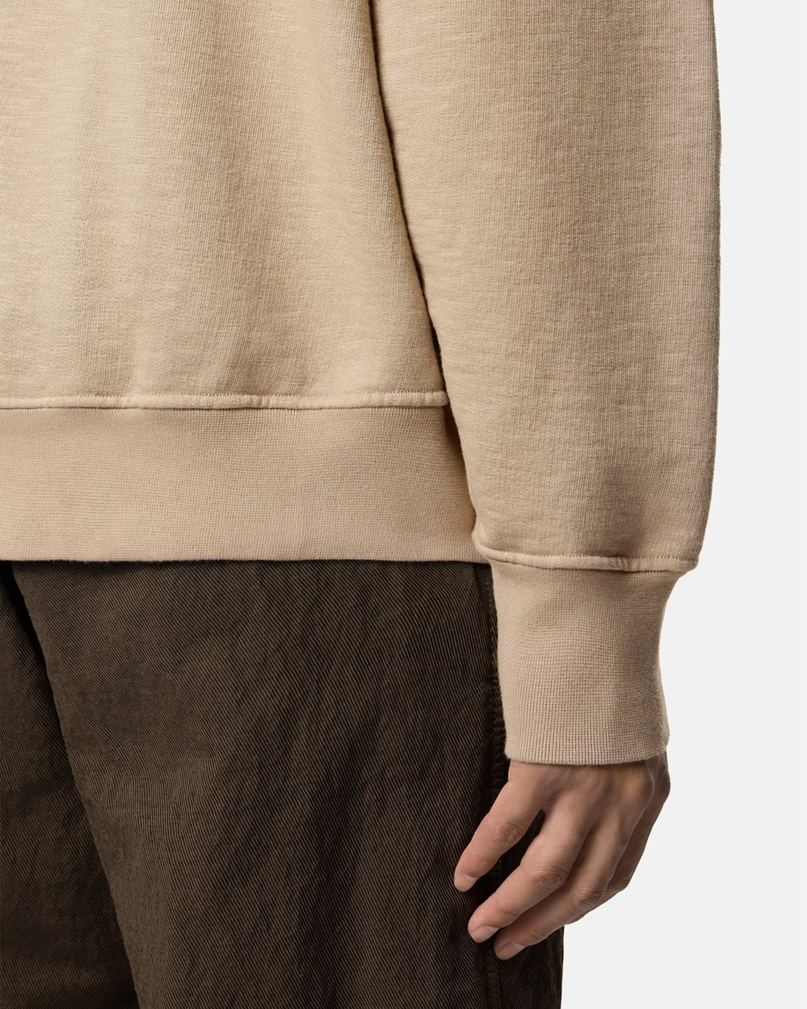 STONE ISLAND・ストーンアイランド - L/S Tシャツ TUBULAR COTTON FLEECE 6100054 / BISCUIT