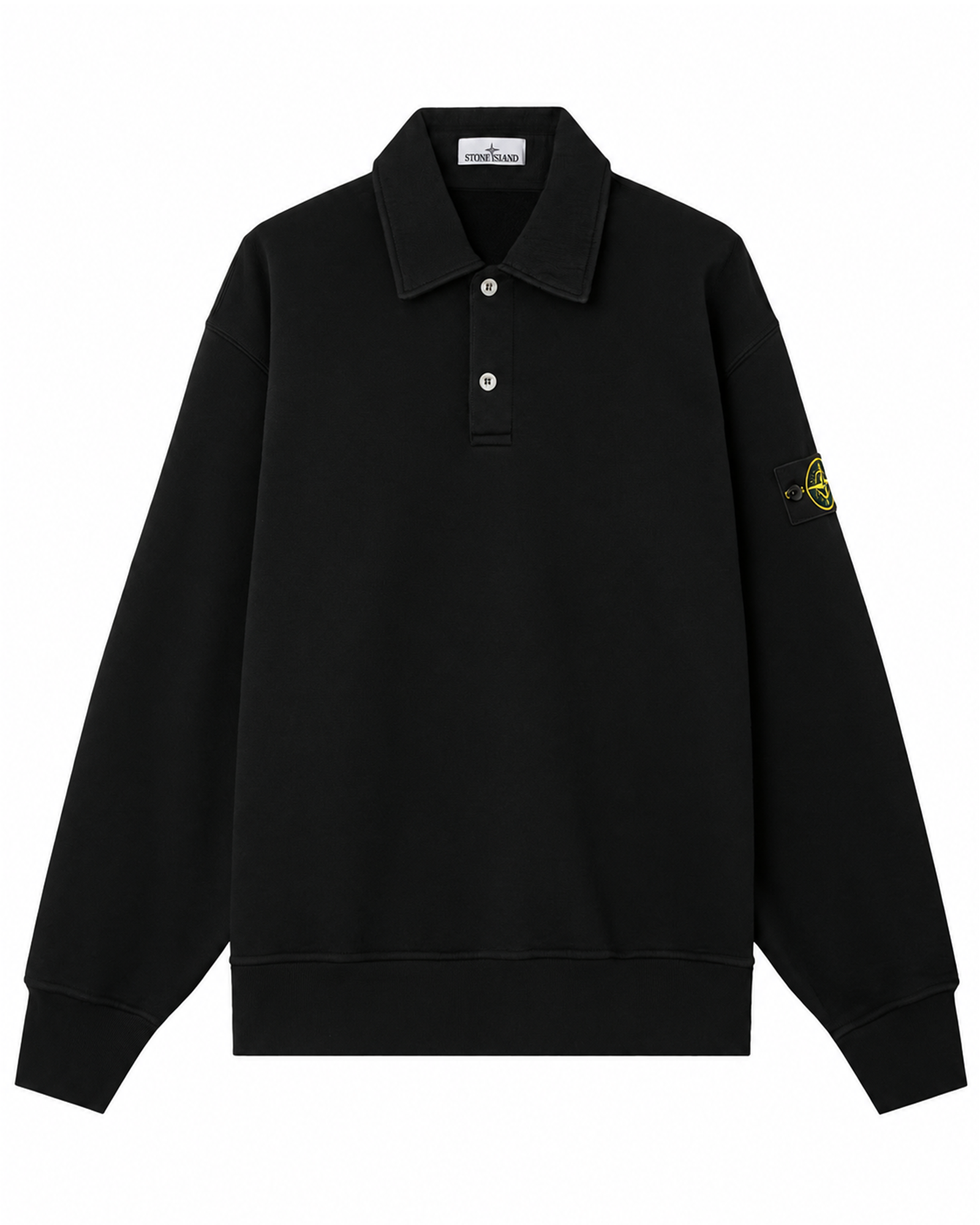 STONE ISLAND・ストーンアイランド - L/S Tシャツ TUBULAR COTTON FLEECE 6100054 / BLACK