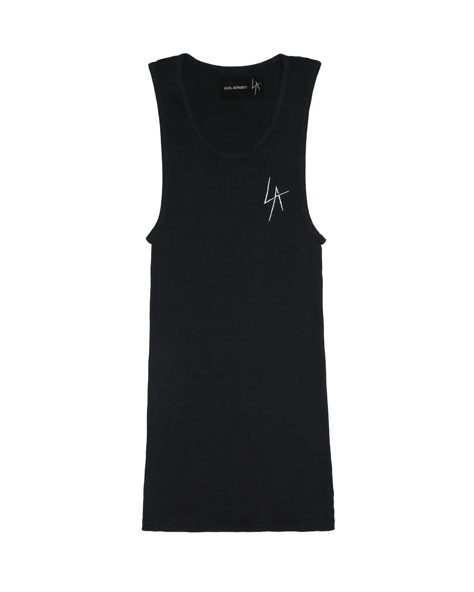 LA SLASH RIB TANK / BLACK