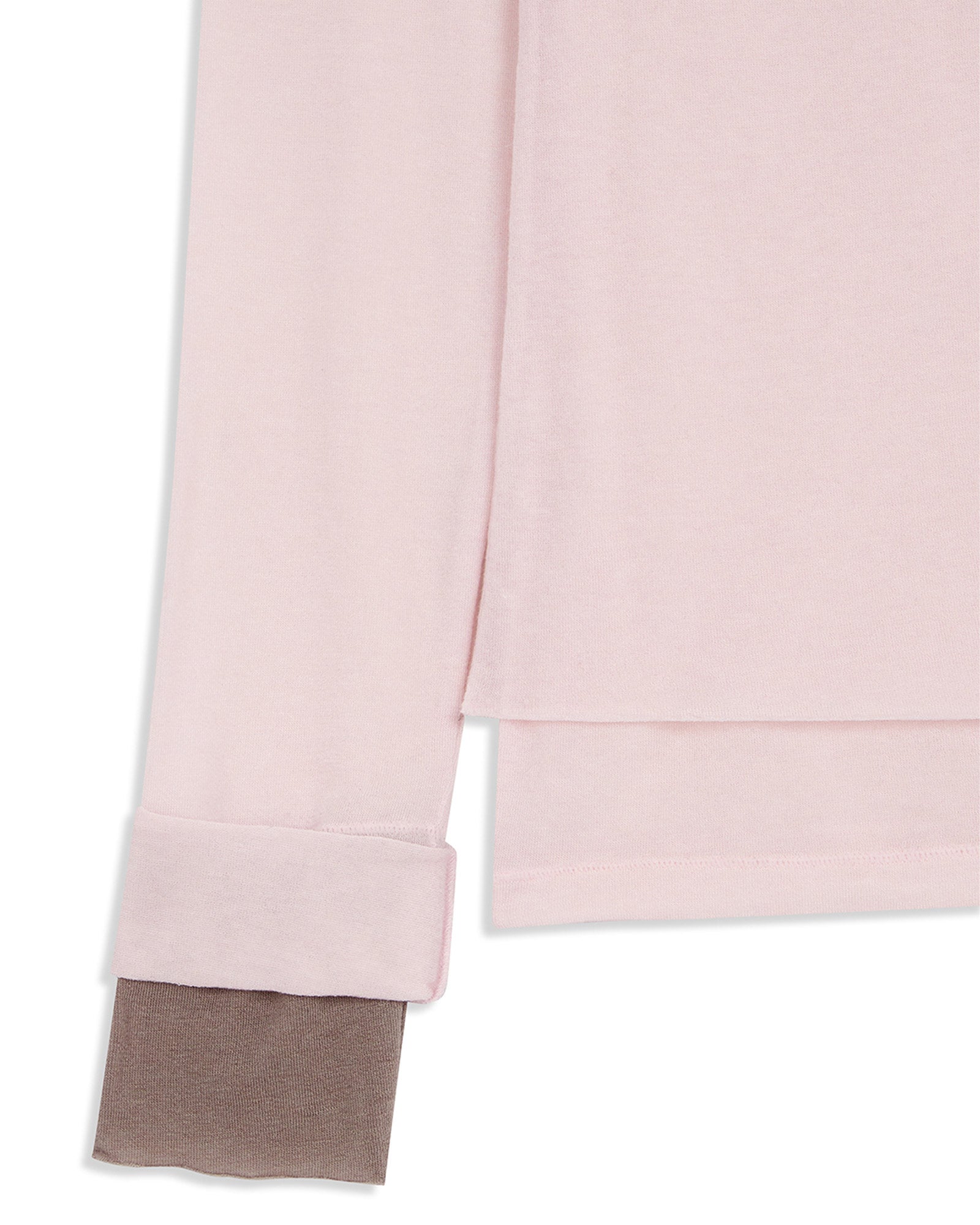 OPEN YY・オープン ワイワイ - L/S Tシャツ LAYERED HENLEY LOUNGE TEE / PINK