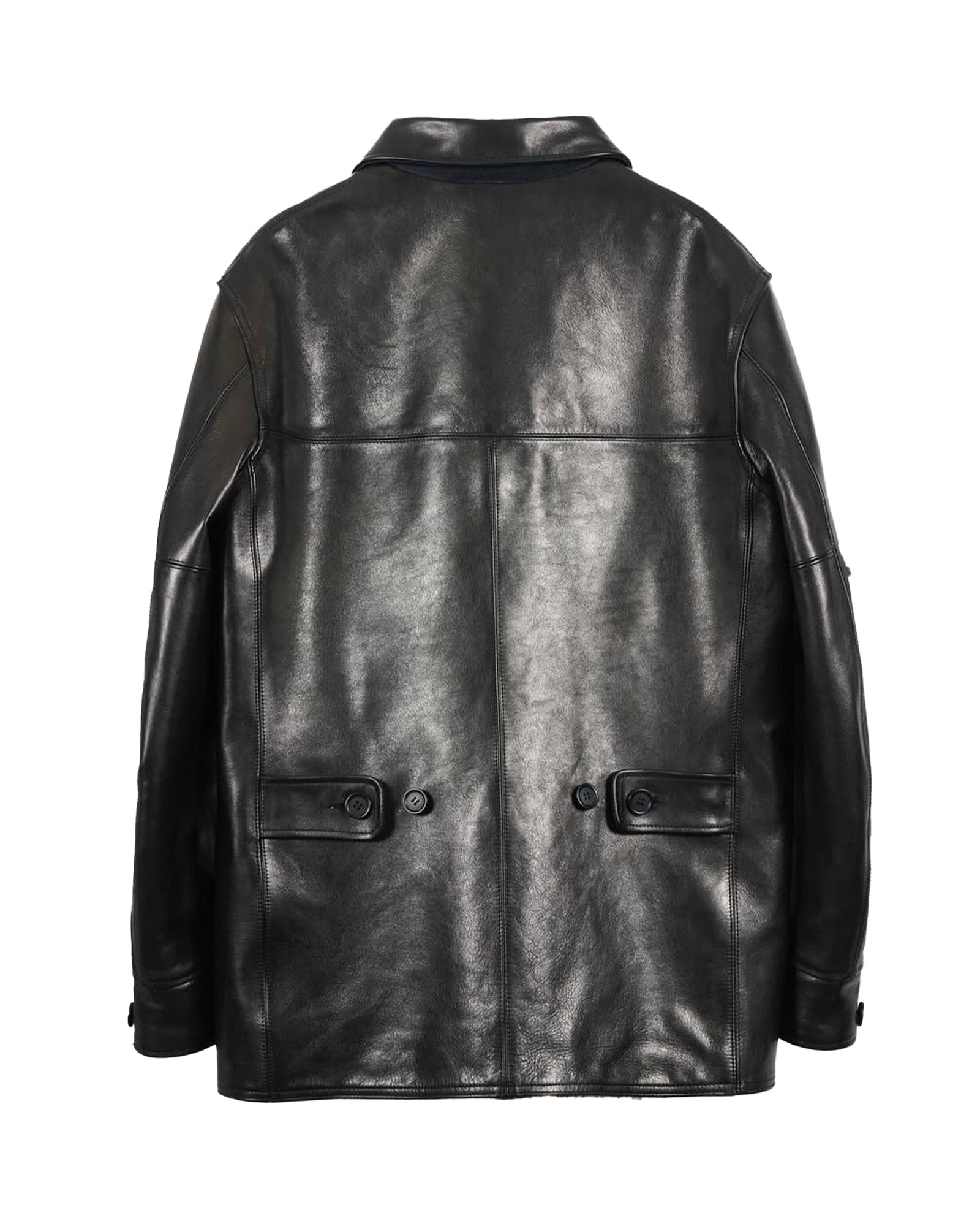 MASSES・Mathis -  LEATHER CAR COAT Ys / BLACK