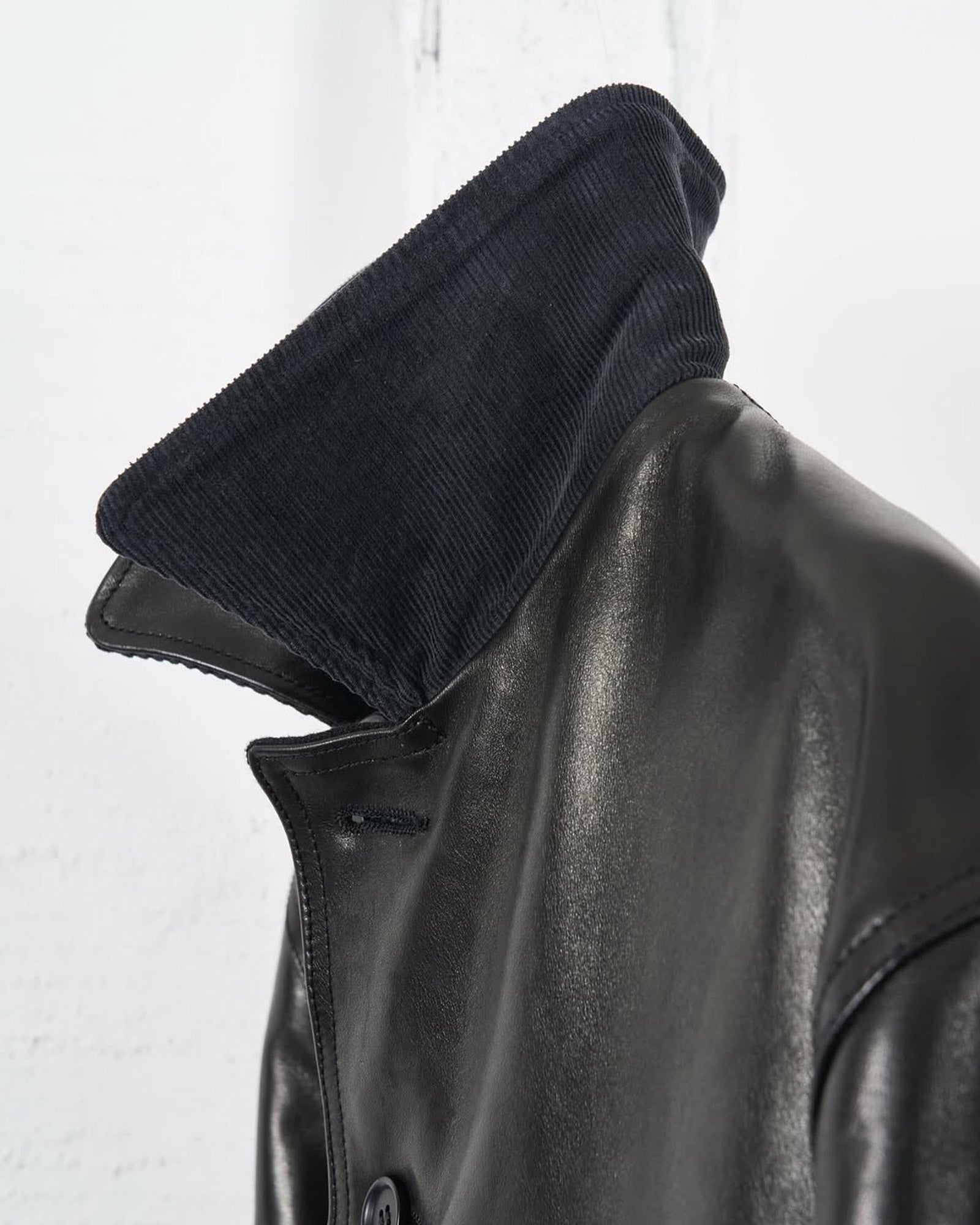 MASSES・Mathis -  LEATHER CAR COAT Ys / BLACK