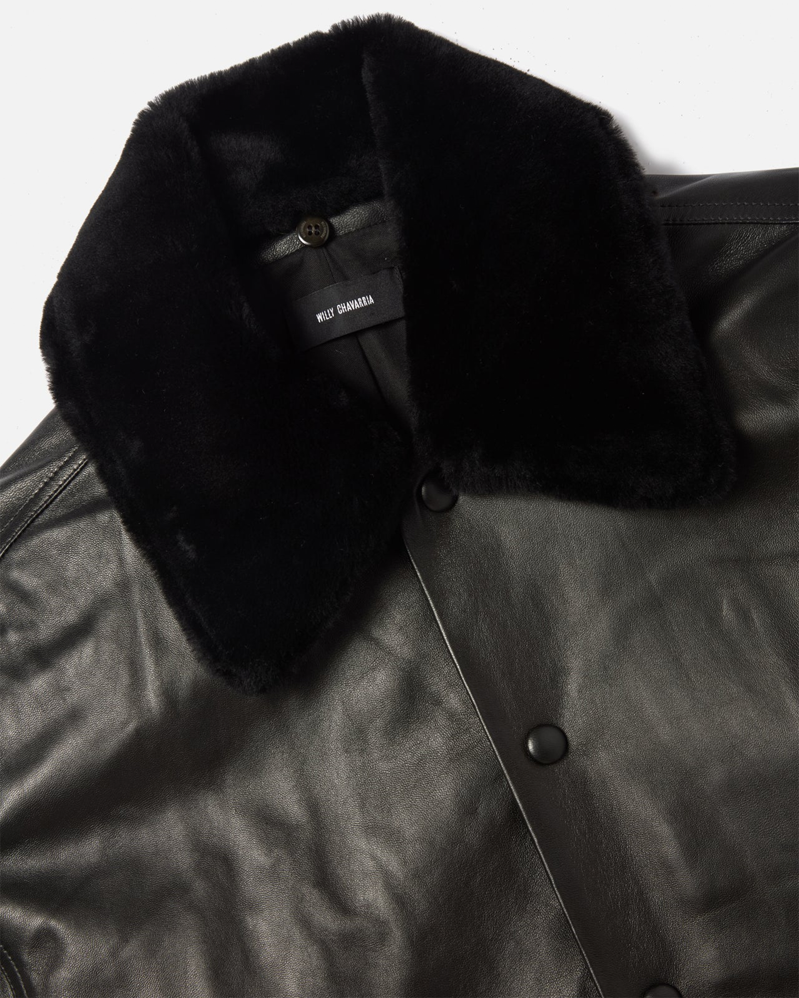 WILLY CHAVARRIA・ウィリー・チャバリア -  LEATHER COACH JACKET / BLACK