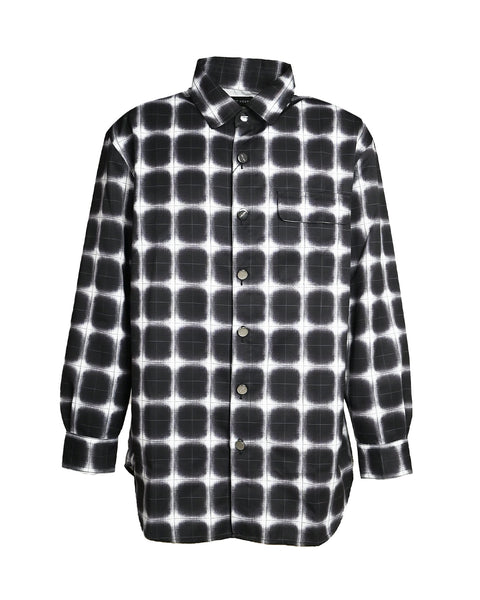 last nest フランネルシャツジャケット ラストネスト LAST NEST Printed Flannel Shirts （Black
