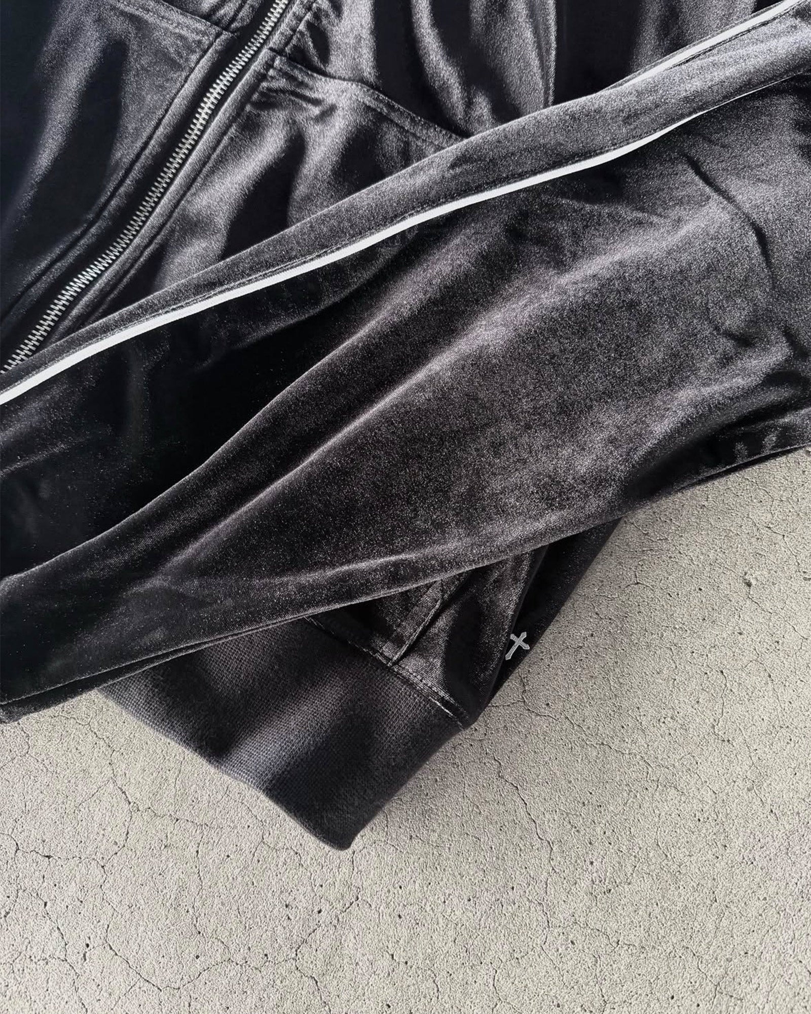 LAST NEST・ラストネスト - パーカー・フーディ VELVET TRACK HOODIE / BLACK