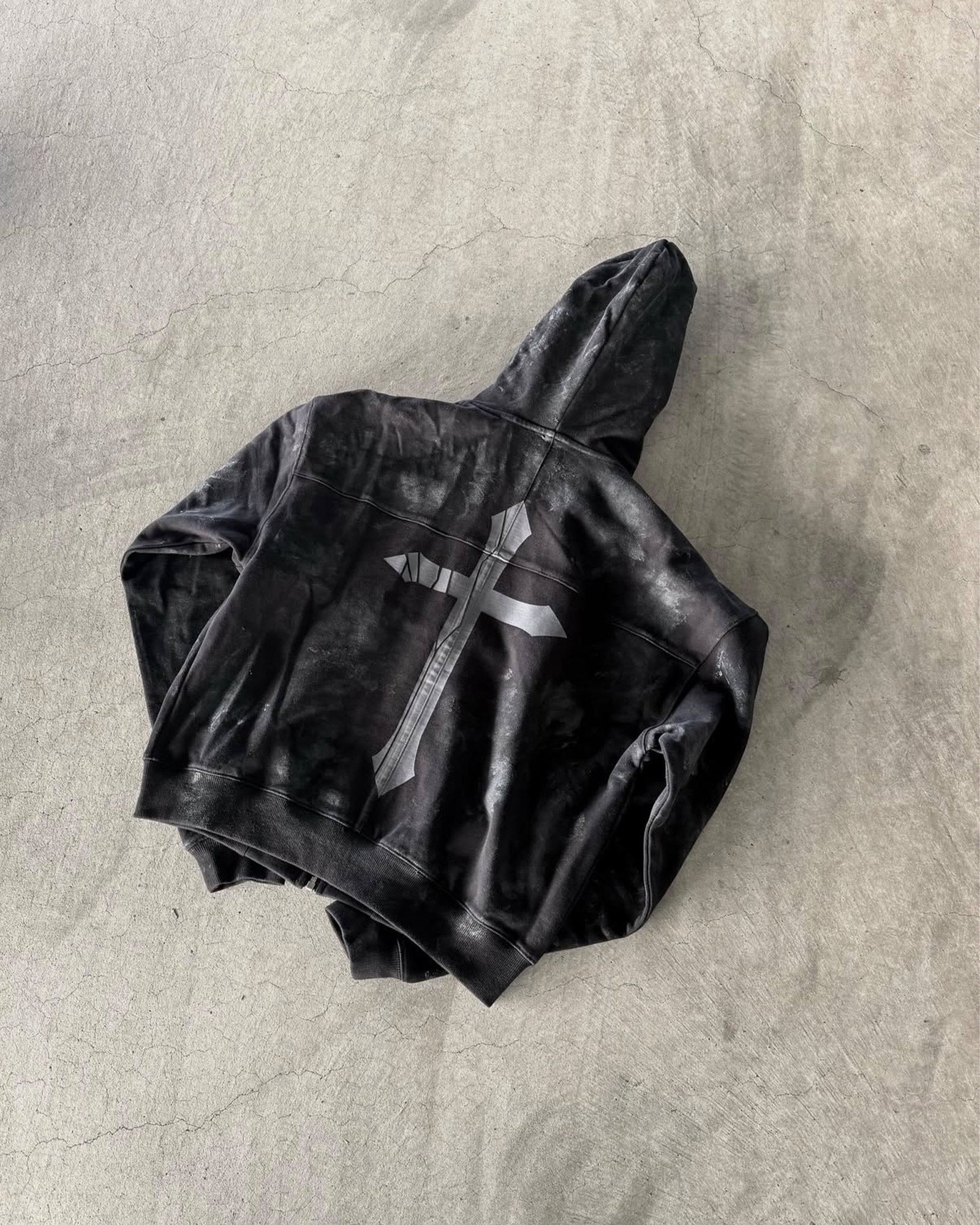 LAST NEST・ラストネスト - パーカー・フーディ COATING LOGO HOODIE / BLACK