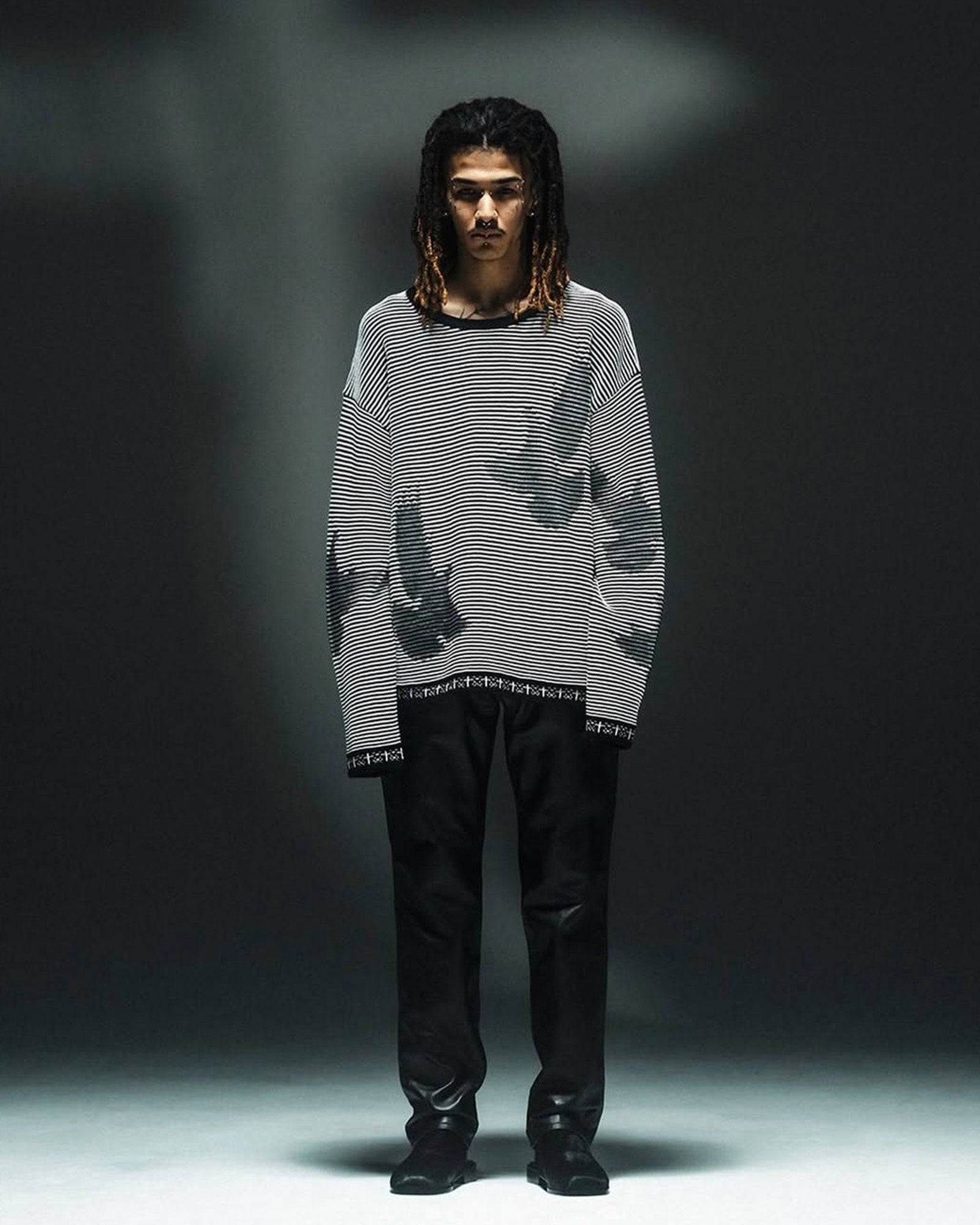 LAST NEST・ラストネスト - L/S Tシャツ ILLUSION DOVE SWEATER / MULTI