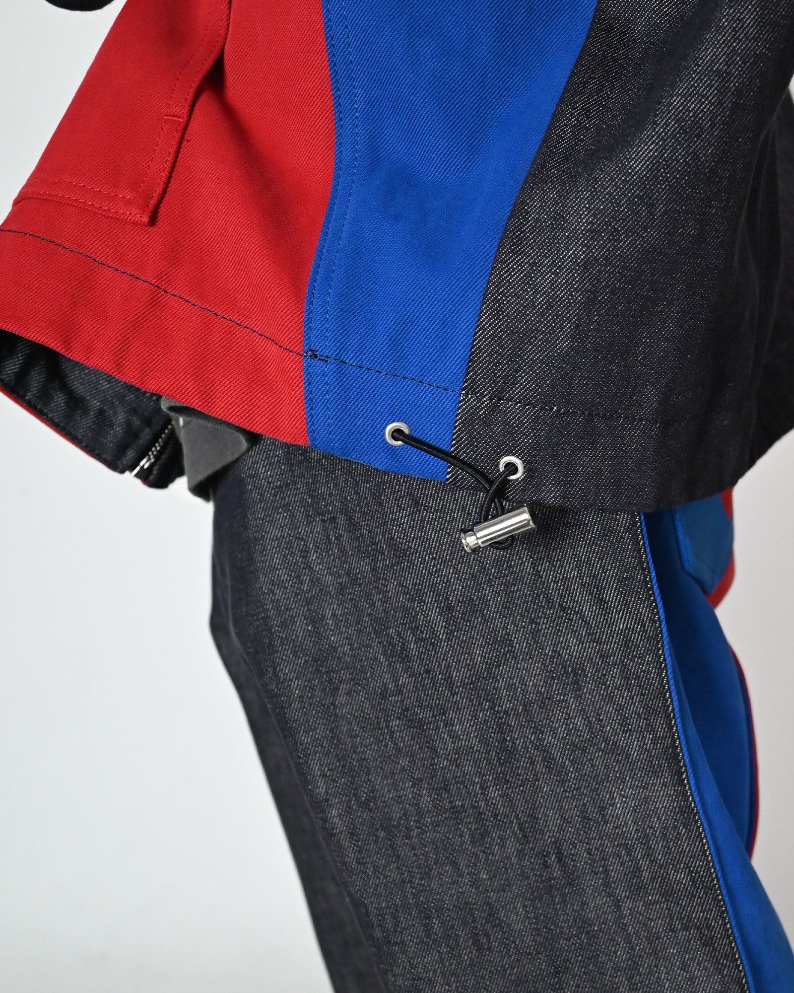 PDF・プロジェクト・ドメニコ・フォルミケッティ - デニムジャケット LOW RIDE JACKET / RED / BLUE