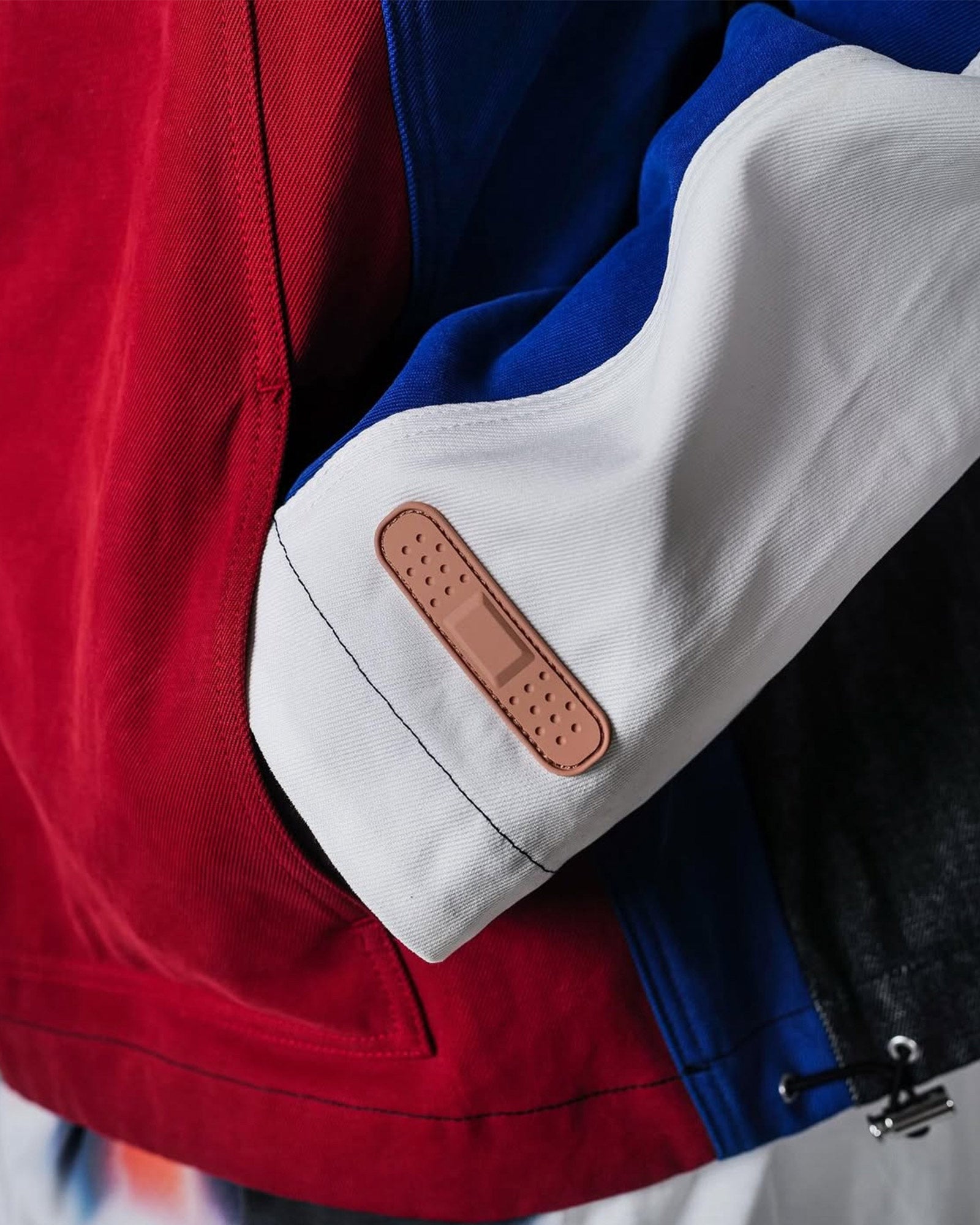 PDF・プロジェクト・ドメニコ・フォルミケッティ - デニムジャケット LOW RIDE JACKET / RED / BLUE