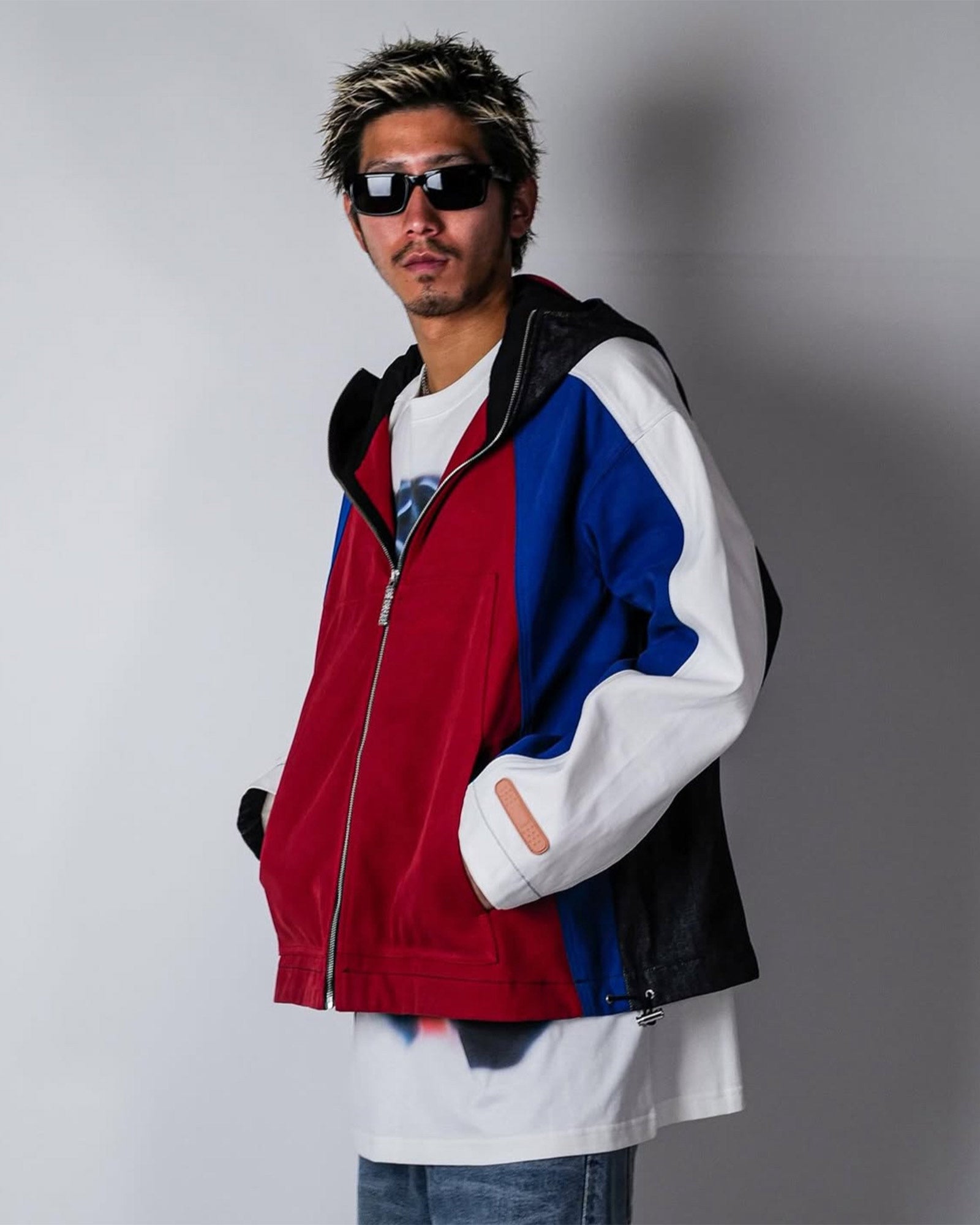PDF・プロジェクト・ドメニコ・フォルミケッティ - デニムジャケット LOW RIDE JACKET / RED / BLUE
