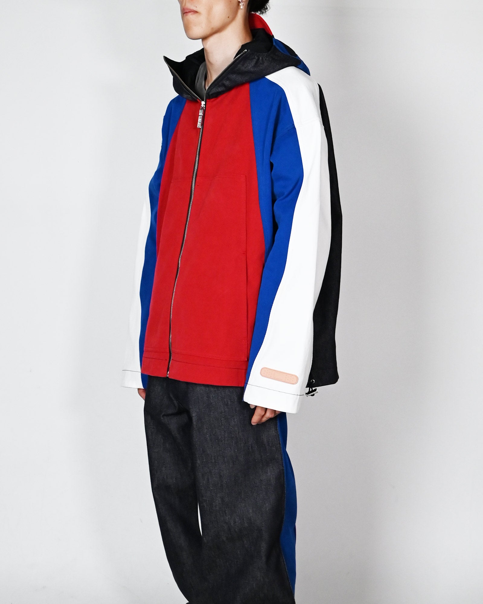 PDF・プロジェクト・ドメニコ・フォルミケッティ - デニムジャケット LOW RIDE JACKET / RED / BLUE