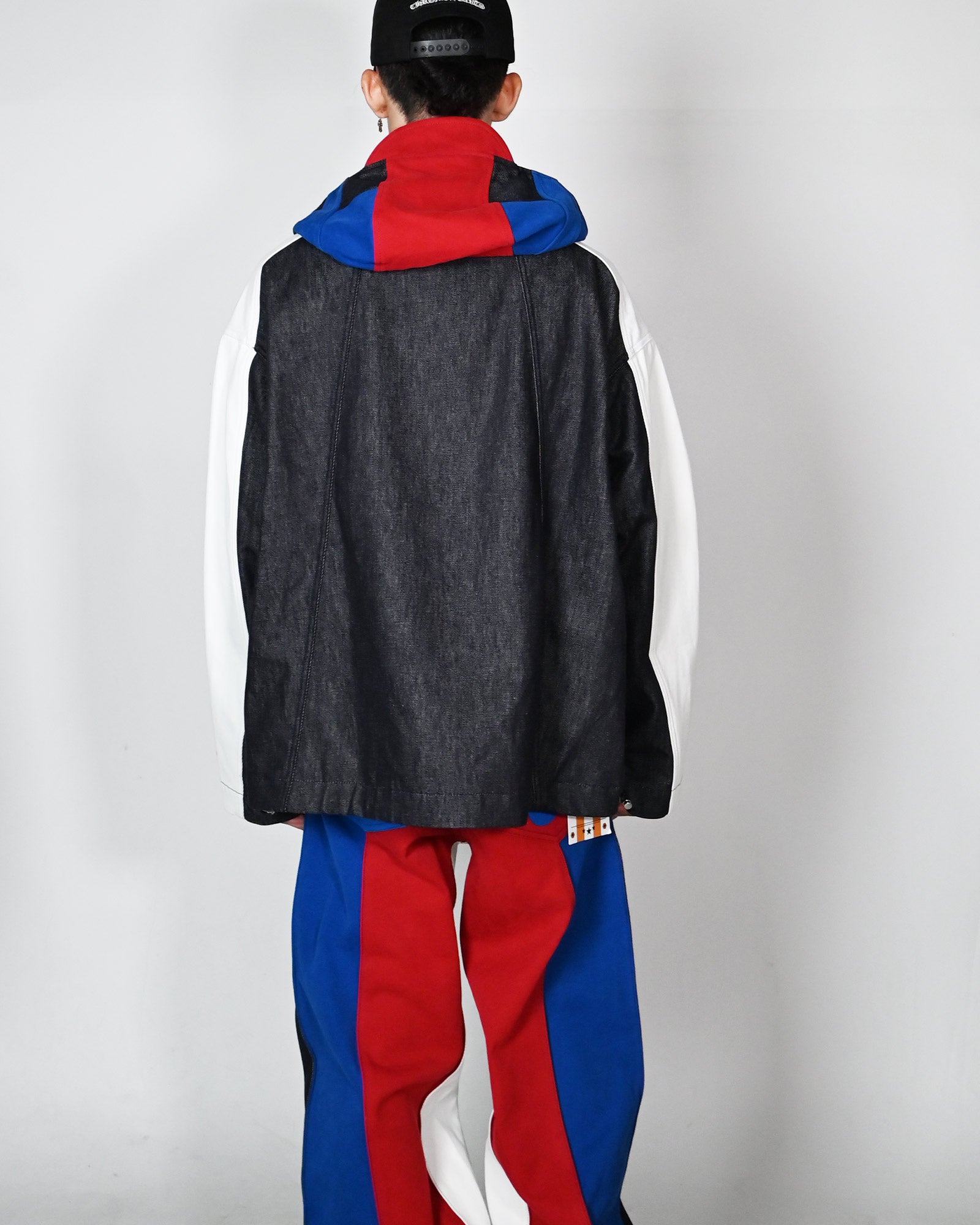 PDF・プロジェクト・ドメニコ・フォルミケッティ - デニムジャケット LOW RIDE JACKET / RED / BLUE