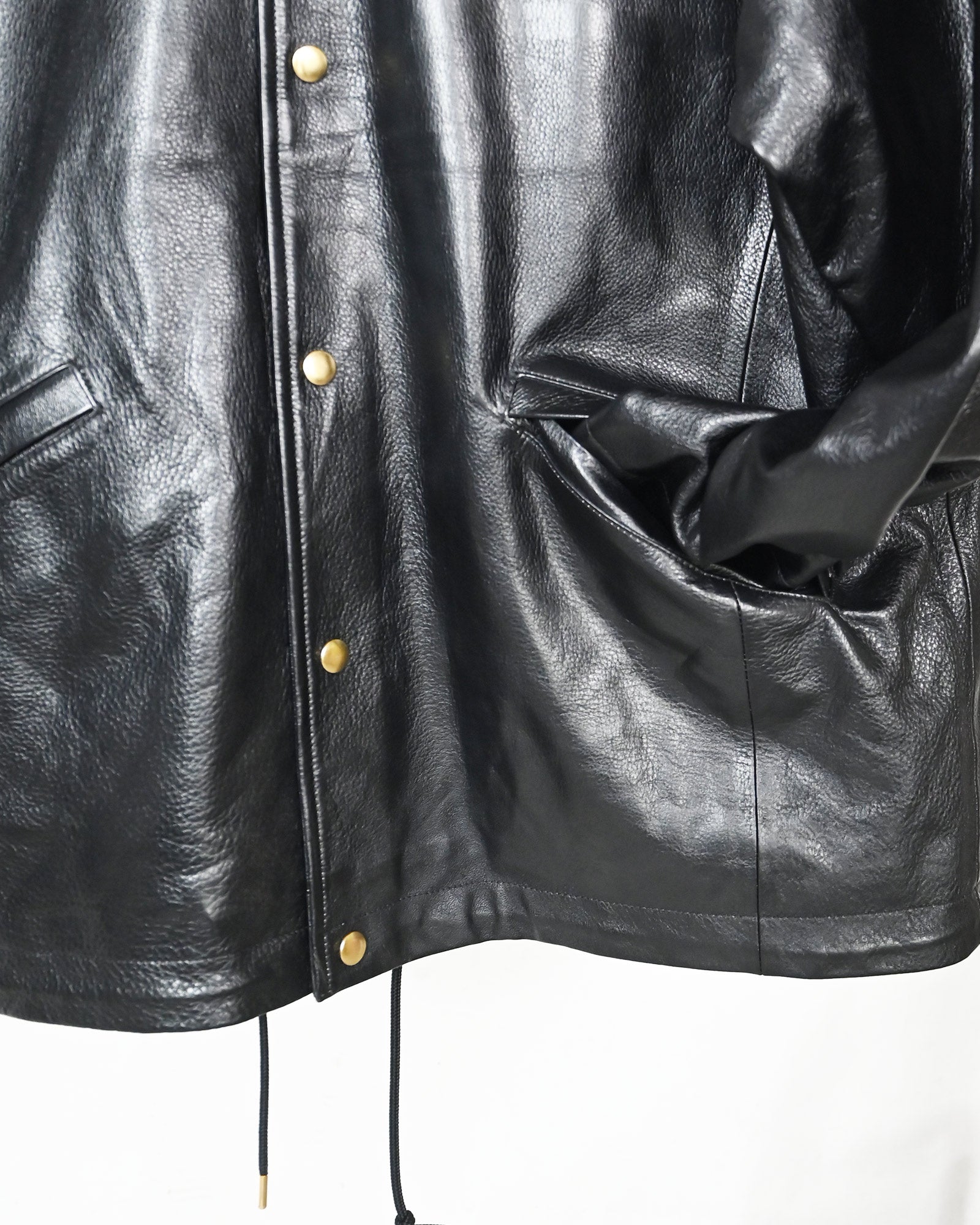 KAMIYA・Kamiya -  LEATHER COACH JACKET / BLACK