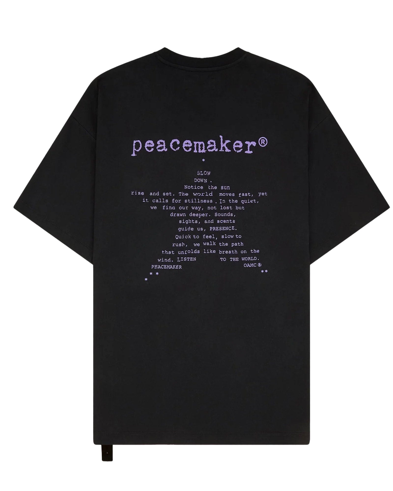 PEACEMAKER OAMC・オーエーエムシー - Tシャツ・カットソー LOOSE FIT TSHIRT STAR PRINT / BLACK