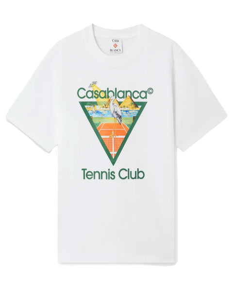 Casablanca カサブランカ ロゴ　半袖Tシャツ ホワイト CASABLANCA (カサブランカ) SS26 クラシックTシャツ CLASSIC T-SHIRS