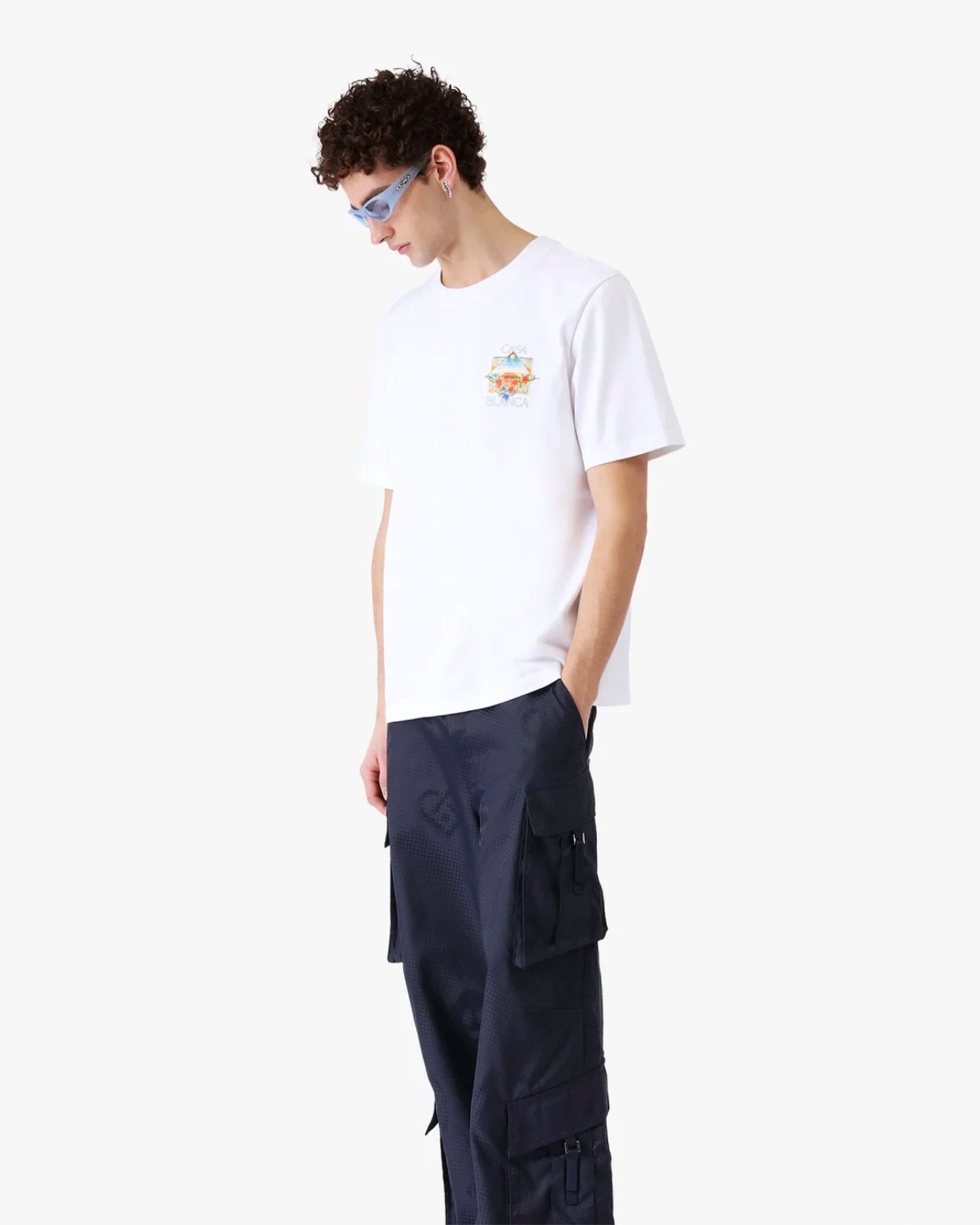 CASABLANCA・カサブランカ - Tシャツ・カットソー TENNIS LANDSCAPE CLASSIC T-SHIRT / WHITE