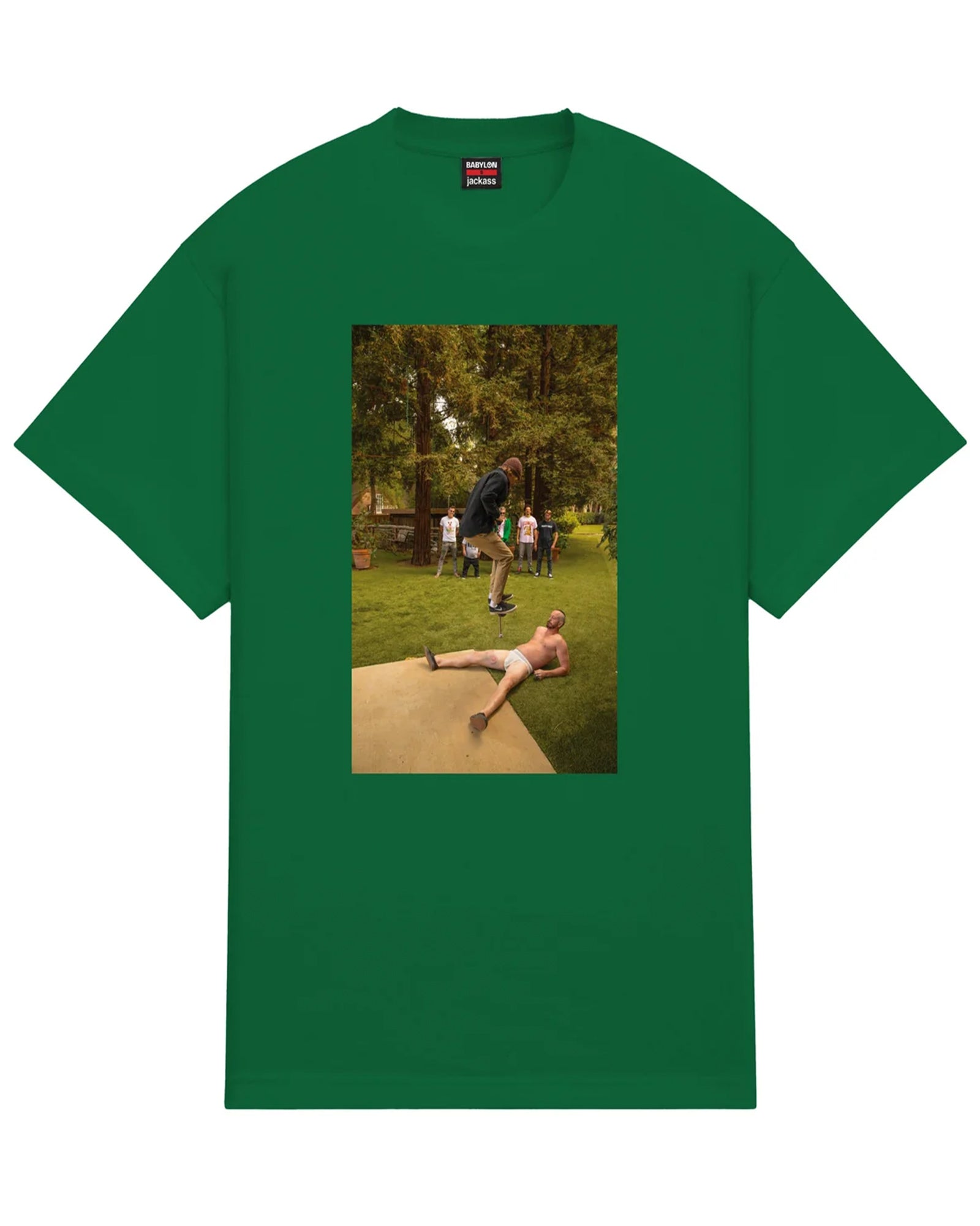 BABYLON LA・バビロンエルエー - Tシャツ・カットソー JACKASS x BABYLON - CUP TEST TEE / GREEN