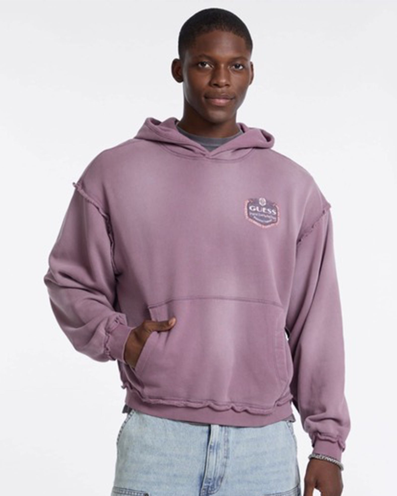 GUESS JEANS・ゲス ジーンズ - パーカー・フーディ GO GRAPHIC BOXY HOODIE / PURPLE