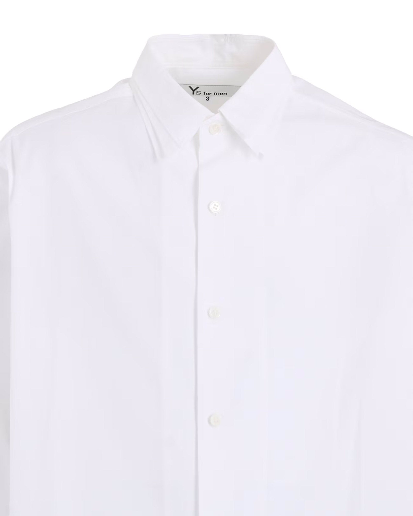 Y's for men・ワイズ フォー メン - シャツ 100/2 BROAD SHIRT WITH TRIPLE COLLAR / WHITE