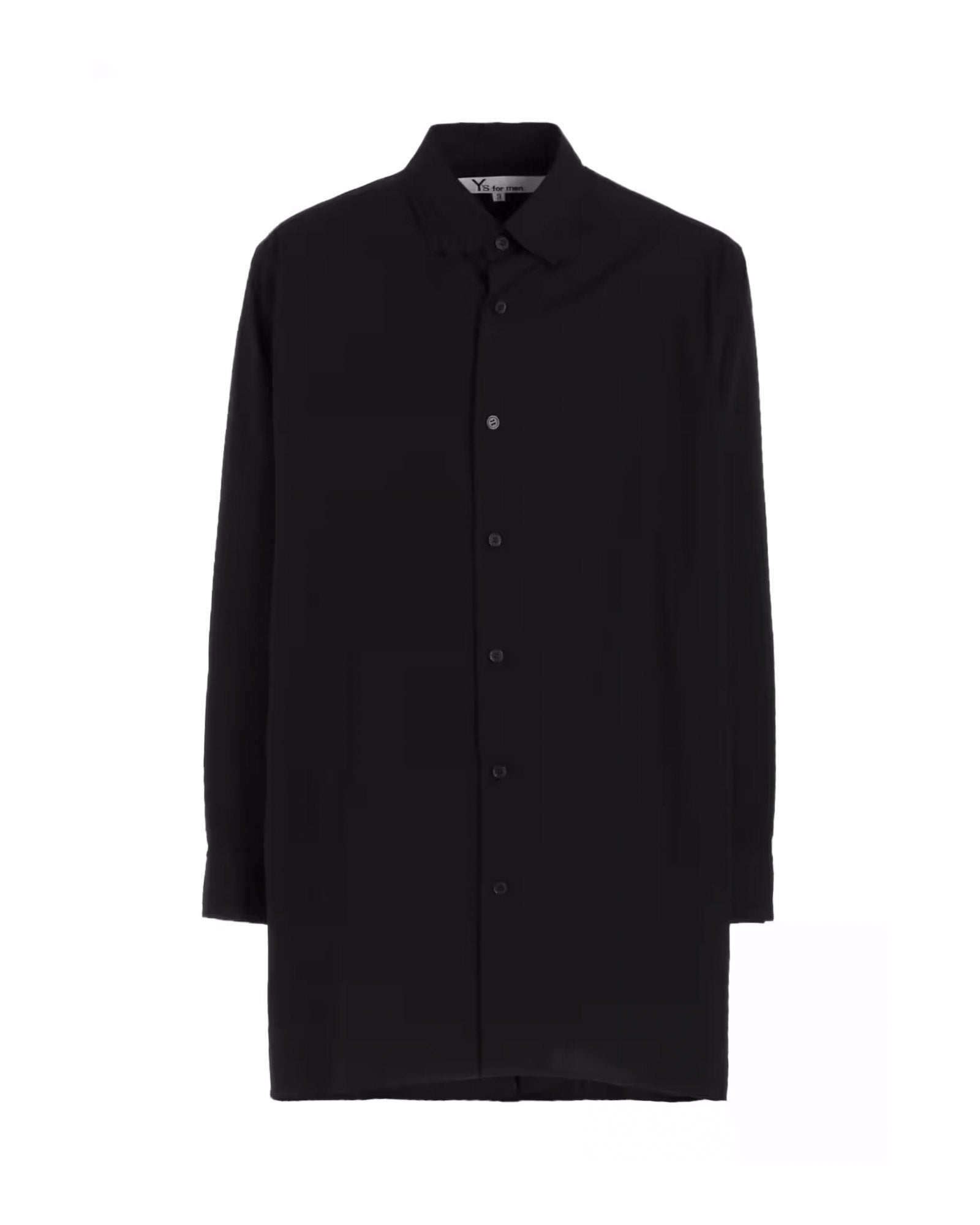 100/2 BROAD SHIRT WITH TRIPLE COLLAR / BLACK