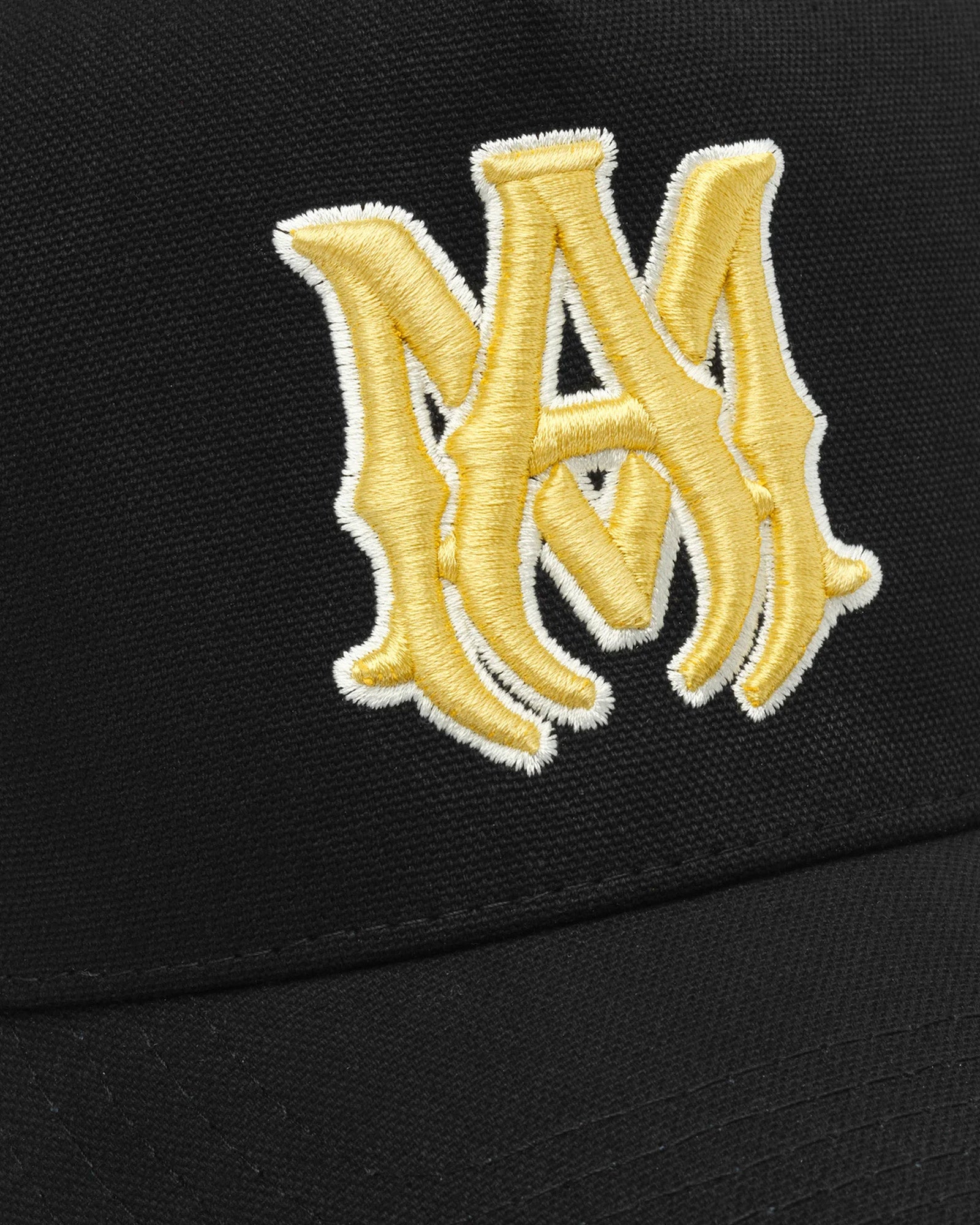 AMIRI・アミリ - キャップ MA OUTLINE CANVAS HAT / BLK/YELLOW