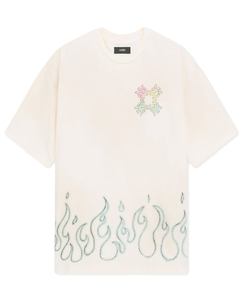 AMIRI (アミリ) MA QUAD FLAMES LJ SKATE TEE/ IVORY | Detail