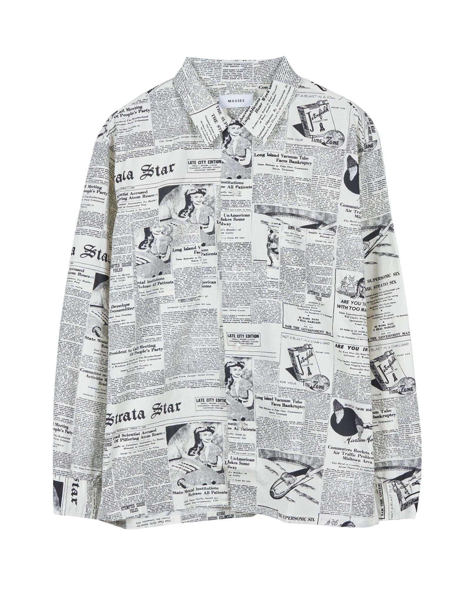 NEWS PAPER SHIRT / WHITE