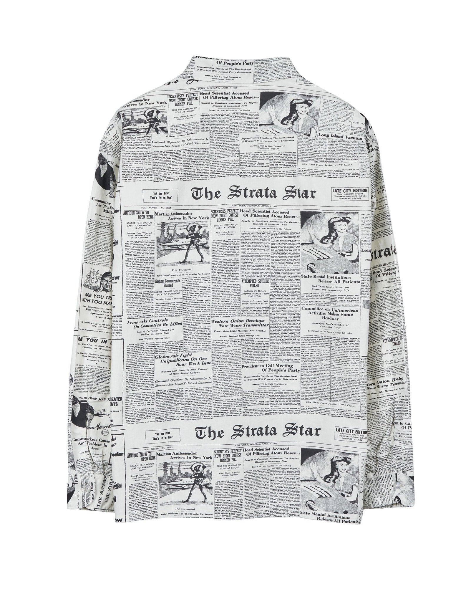 MASSES・マシス - シャツ NEWS PAPER SHIRT / WHITE